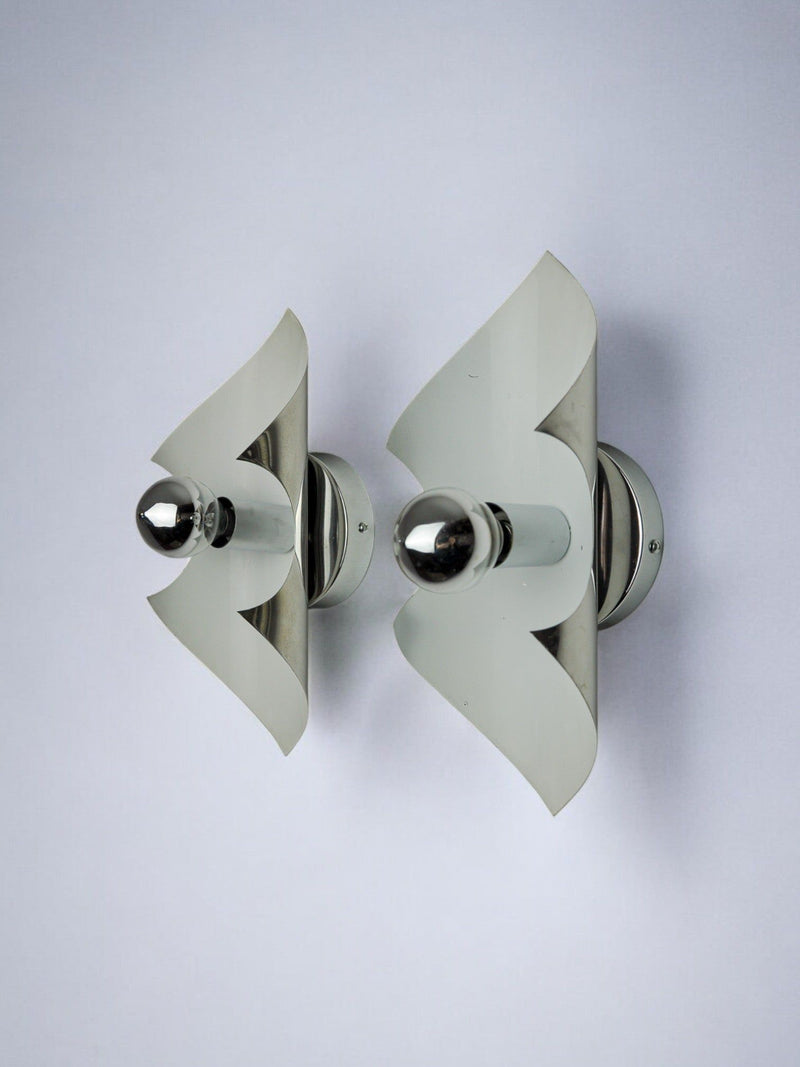 Pair of "Folio" Wall Lights, Italy, 1970s — detail view
