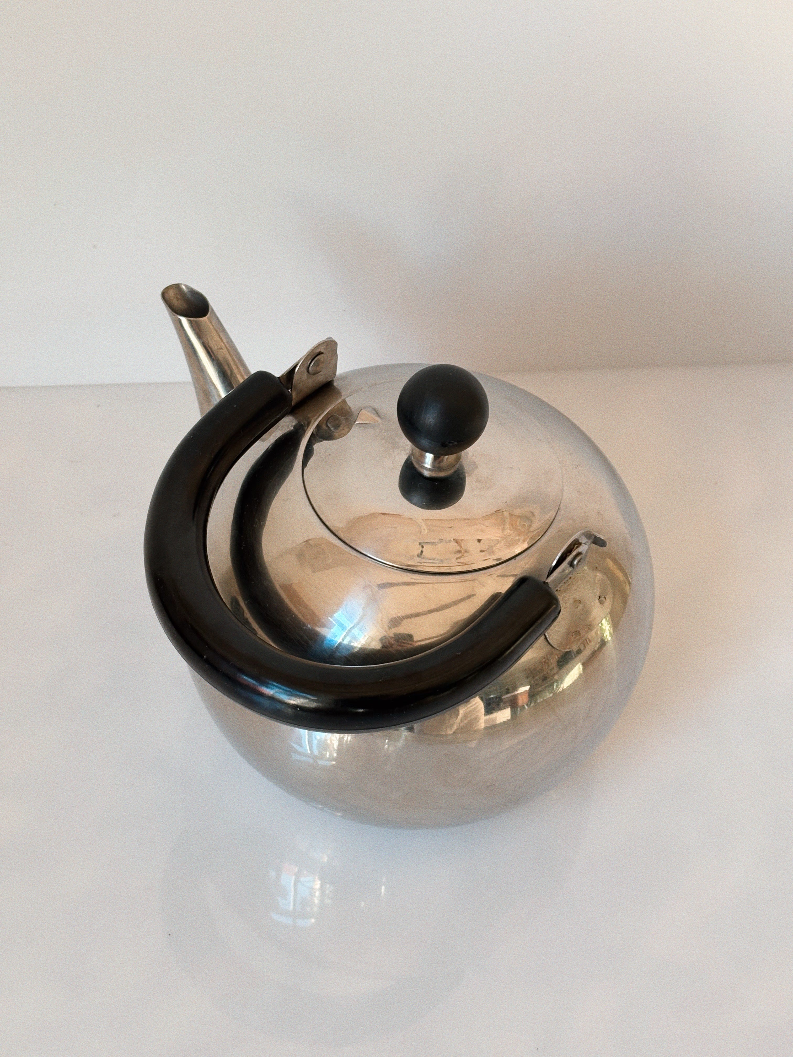 Swedish Spherical Kettle, c. 1970’s-1980’s  — side angle