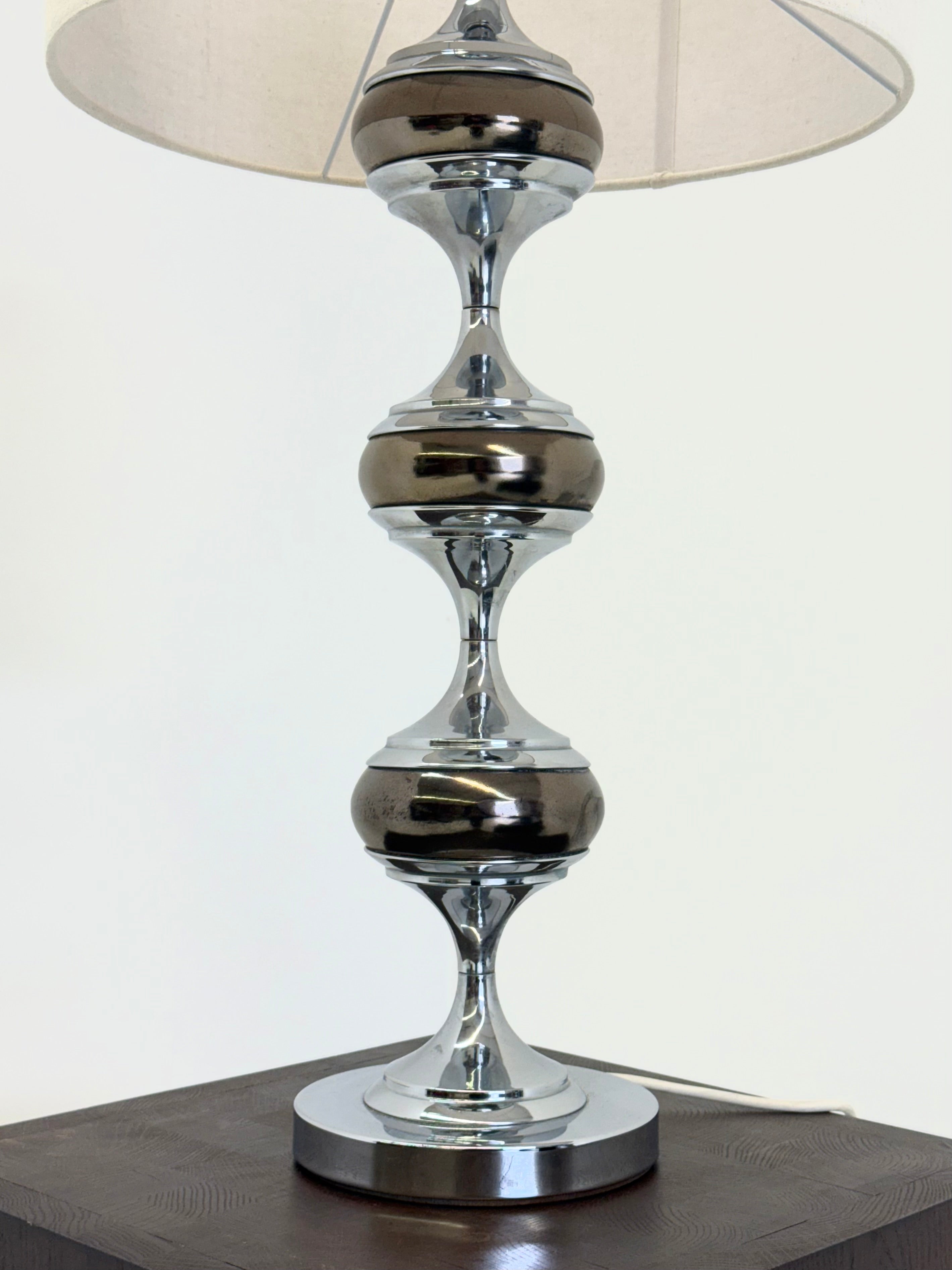 Space Age table lamp with chrome sculptural base — view 12
