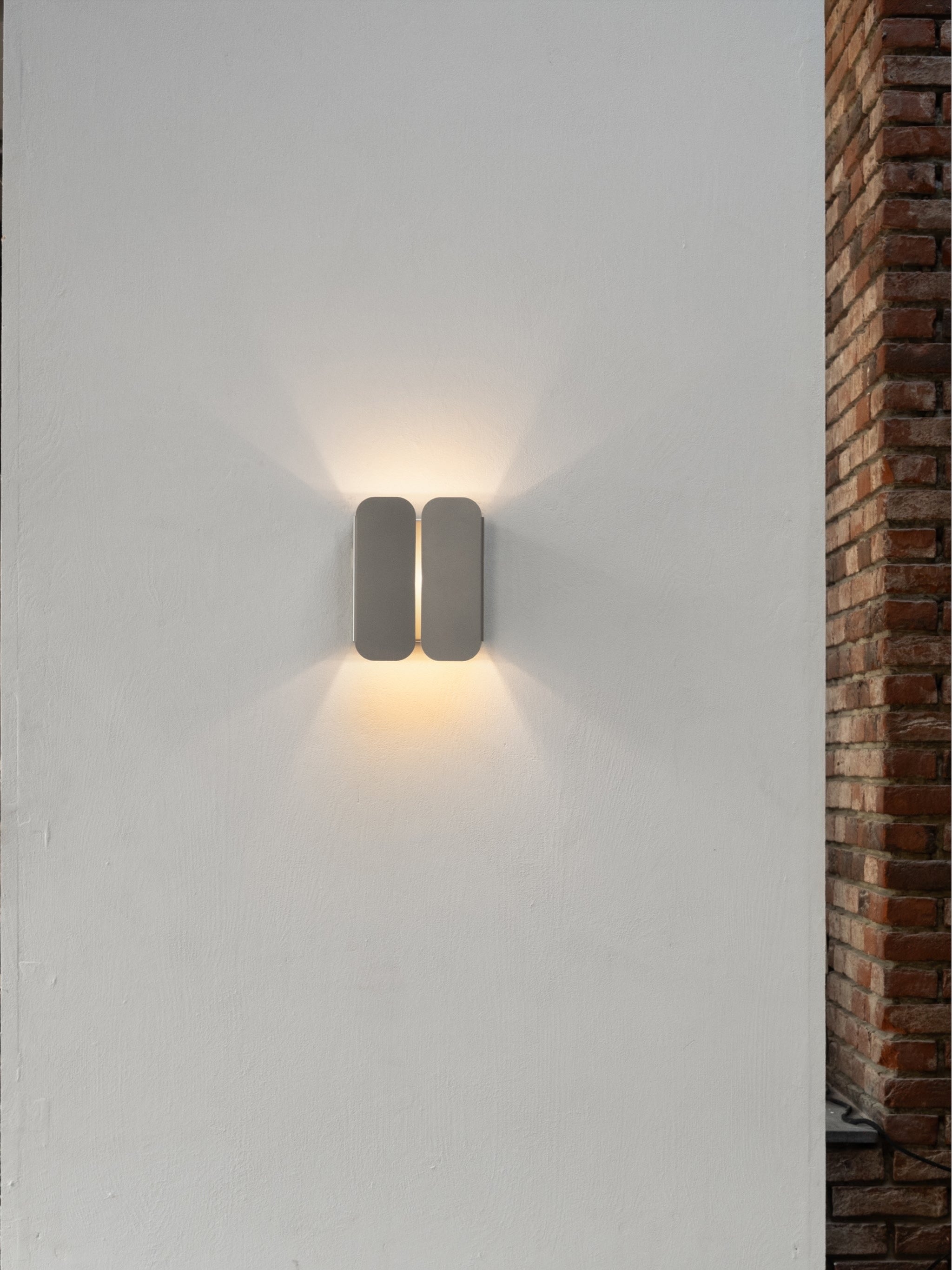 Wall Lamp - 1.0 - Double -Stainless Steel by KØGE Design | The Oblist — modern stainless steel finish