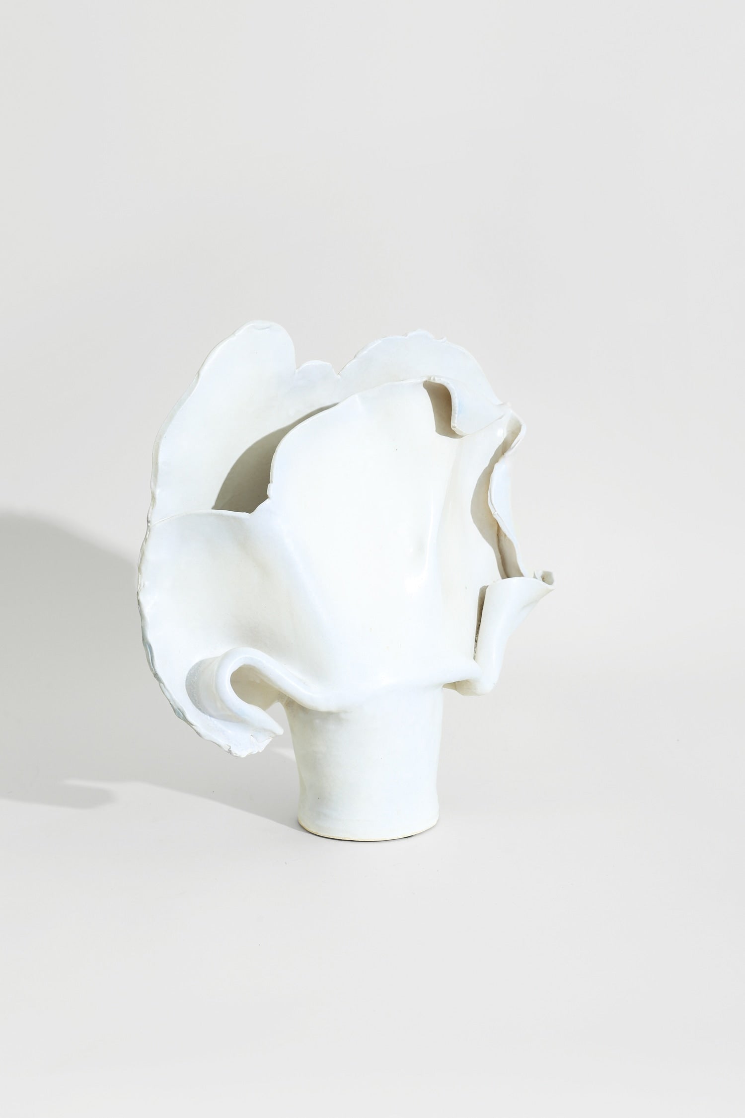 Organic Pottery Vase — side angle