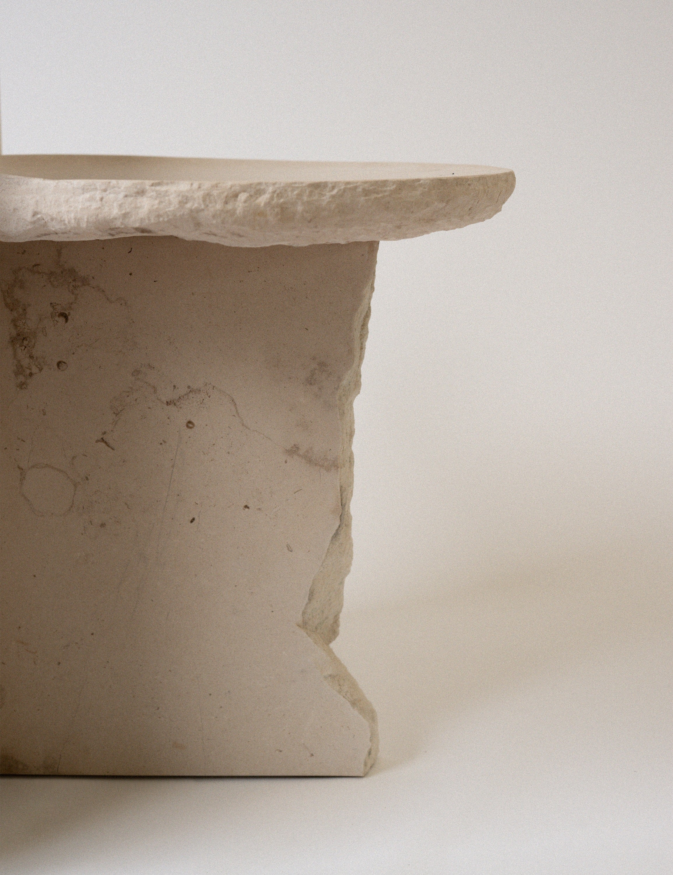 VAGA Chair in Stone and Limestone — detail view