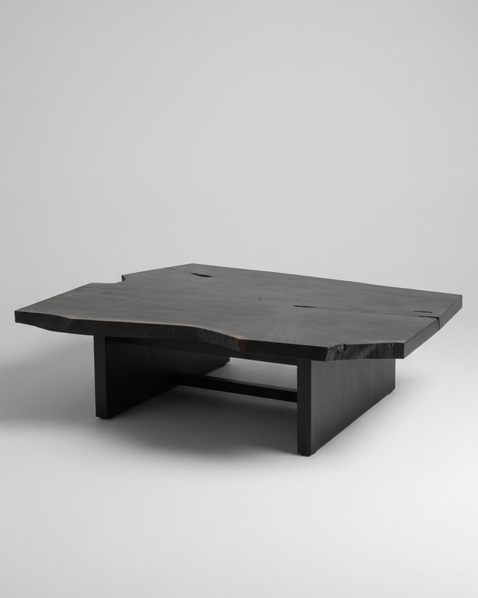 Walnut Slab Low Table by fern | The Oblist — handcrafted dark wood design