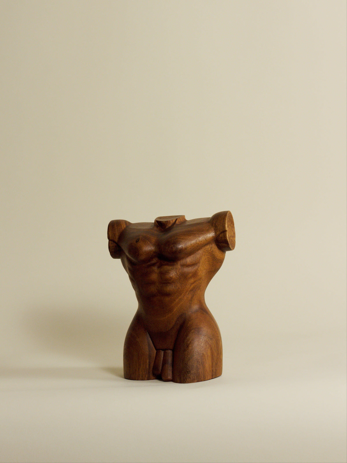 Wood Male Torso Sculpture by Mansión Luna | The Oblist