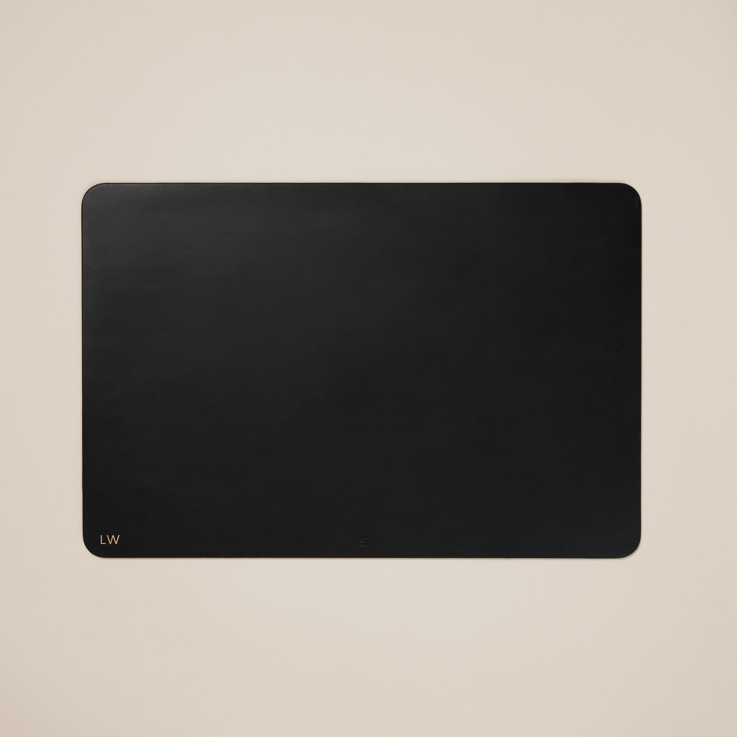 Leather Desk Gift Set — top view of black leather mat