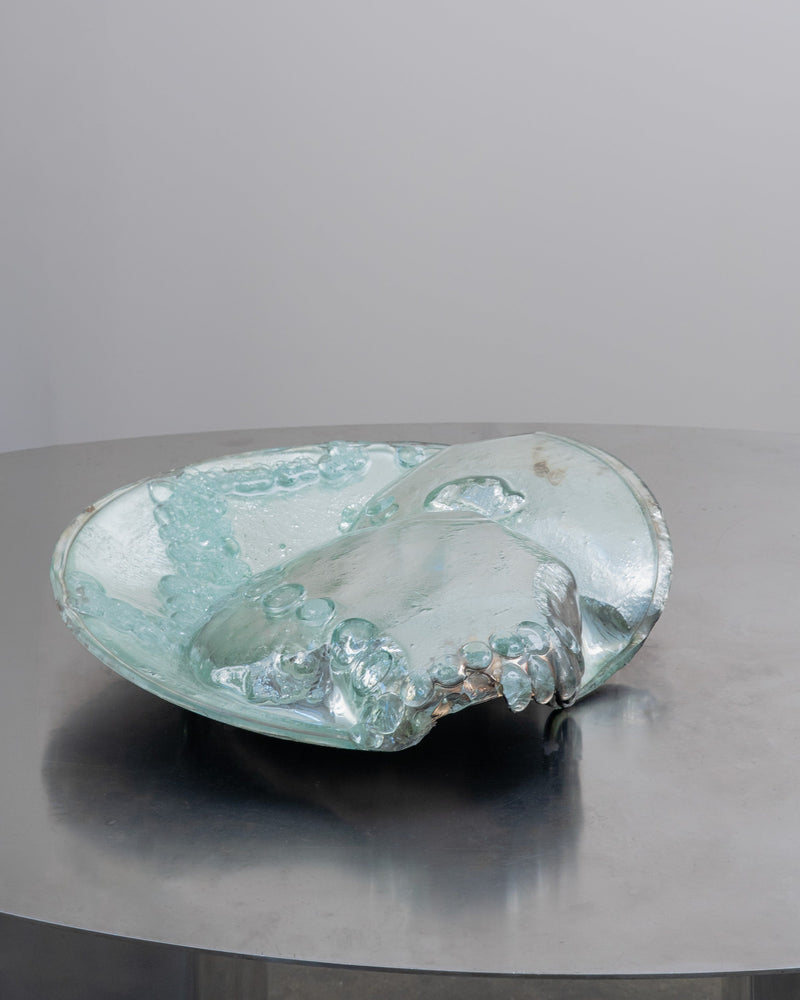 'Lunar Maria' Sculptural Glass Centrepiece Bowl by Christopher Matthews, 2025 — detail view