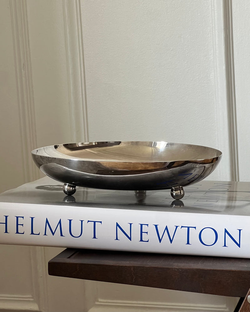 Footed Vintage Dish in Silver by Manushi | The Oblist