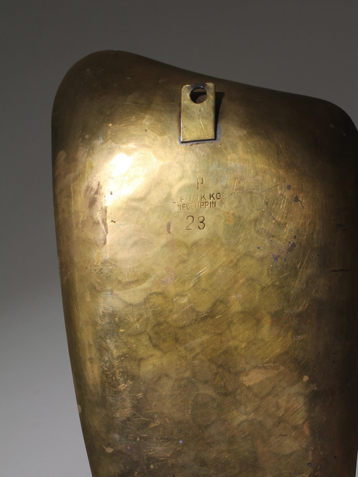 L.F. Funk Hand Hammered Brass Wall Candle Sconce, Neuruppin, Germany — lifestyle setting