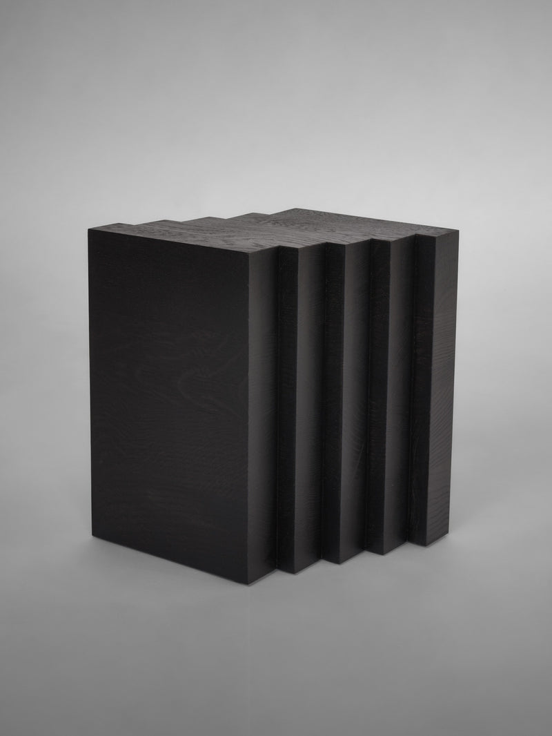 Scalae Side Table by Mokko | The Oblist — black wood, modern design
