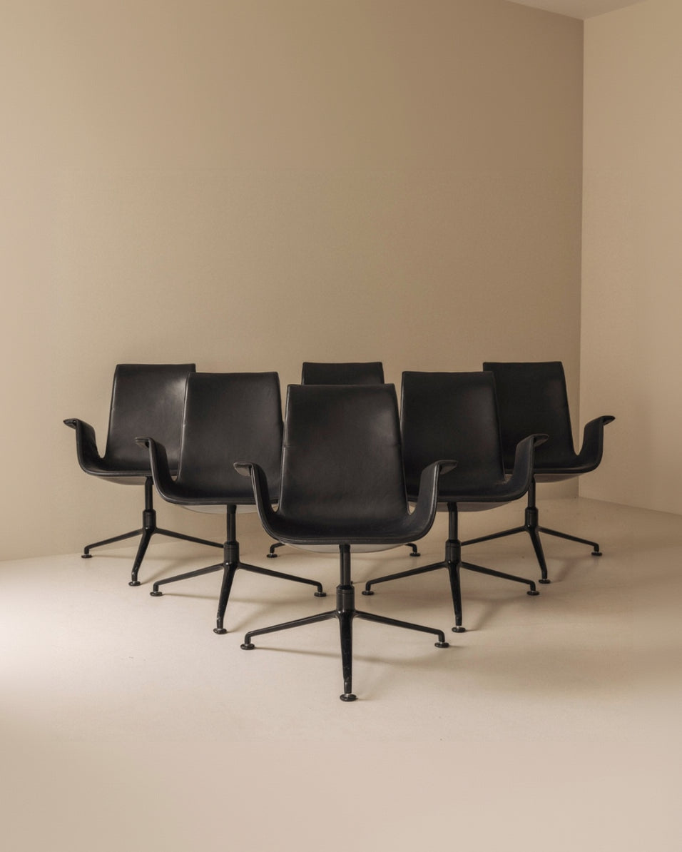 1/6 Bird Low Tulip Chairs by Preben Fabricius & Jorgen Kastholm, 1980s by Modern Living | The Oblist