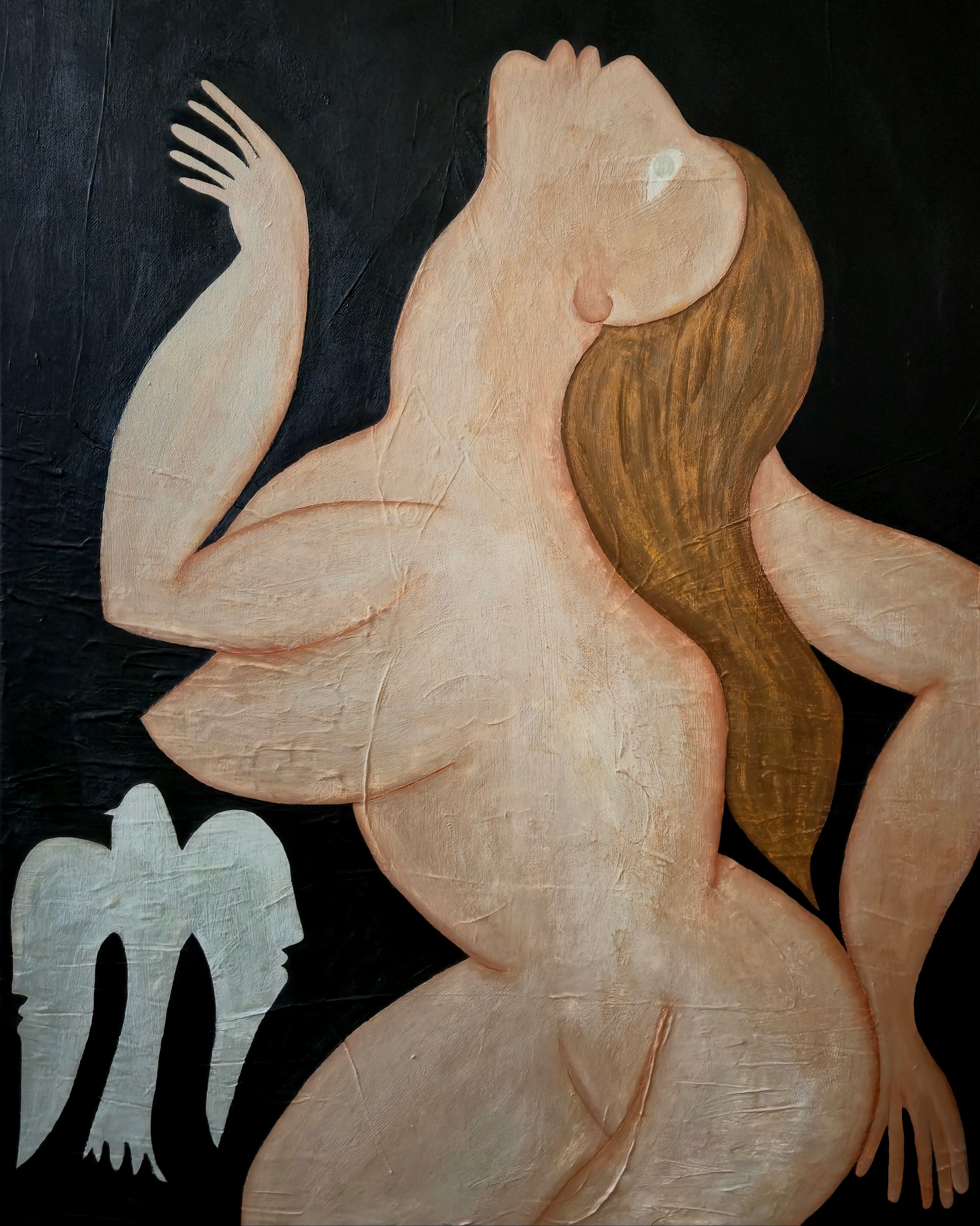 Becoming - Contemporary Painting — side angle