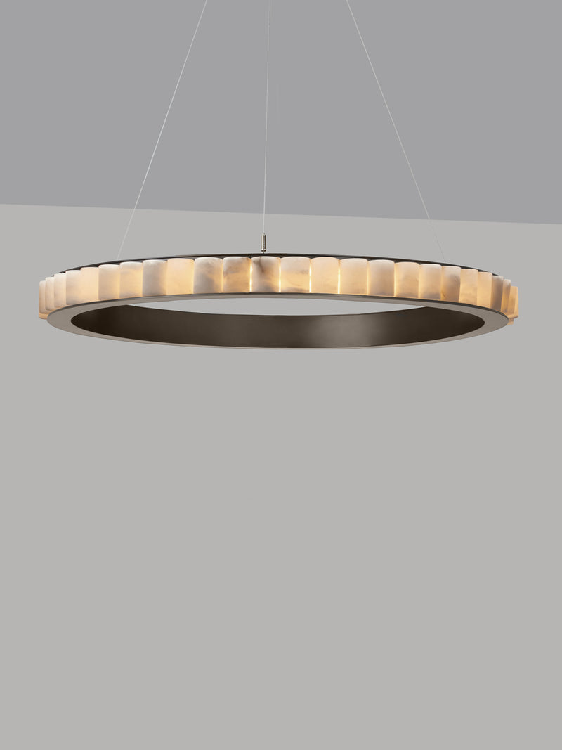 AVALON Chandelier Large With Ceiling Rose — close-up of circular design with warm tones