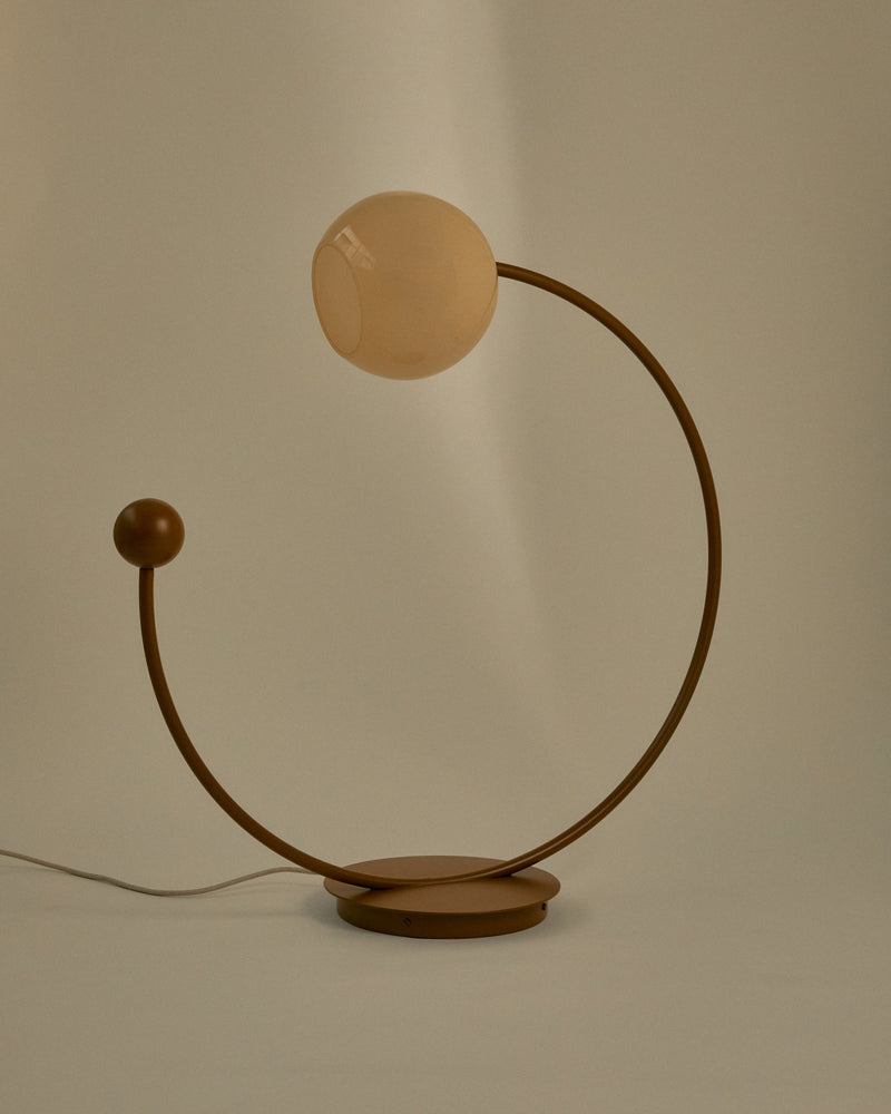 Oro Table Lamp w/ Handblown Glass by Nicole Lawrence Studio | The Oblist — modern design, glass and metal