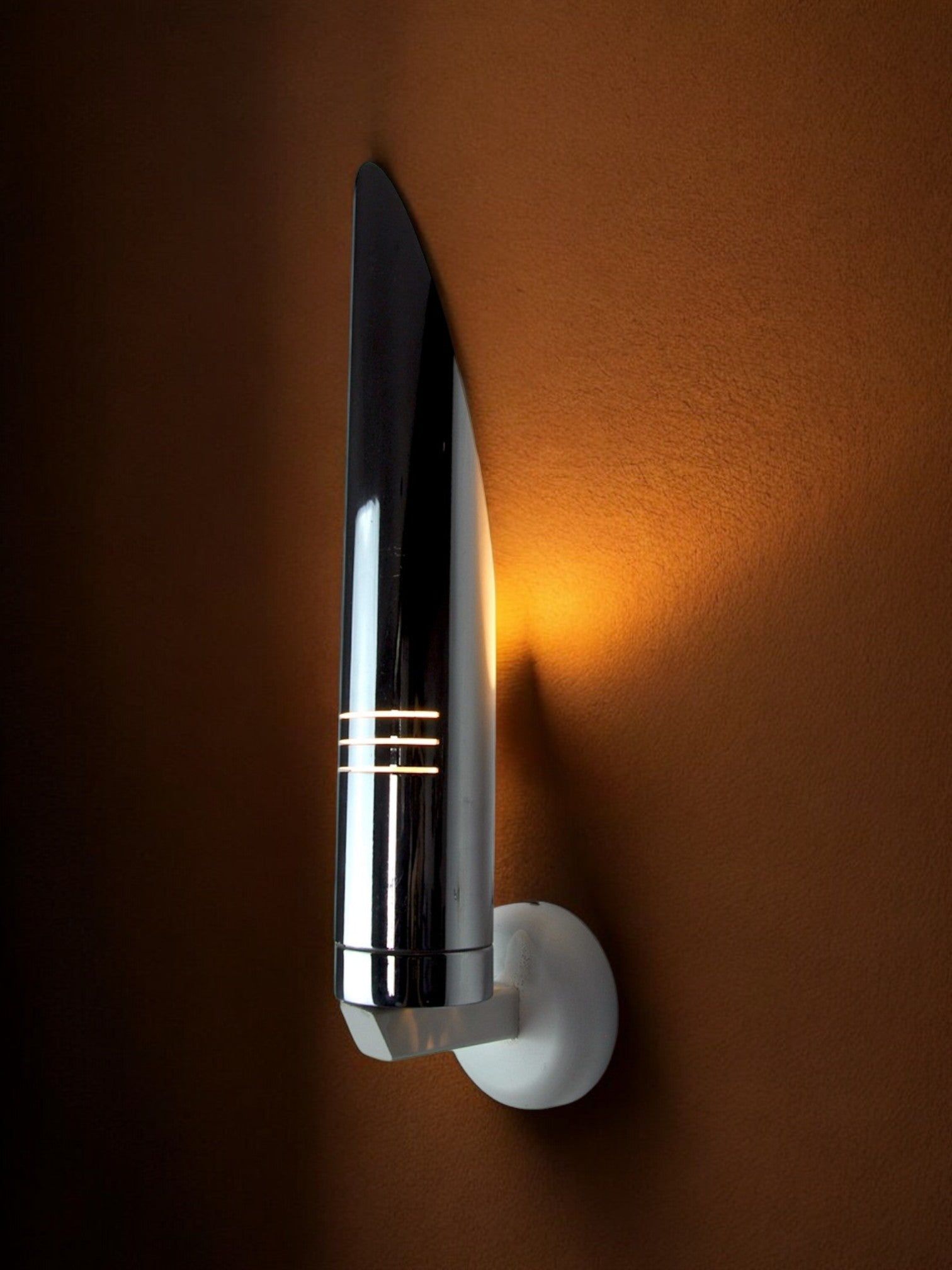 Tubular Space Age Wall Lamp, Italy, 1970s by Malamar Studio | The Oblist