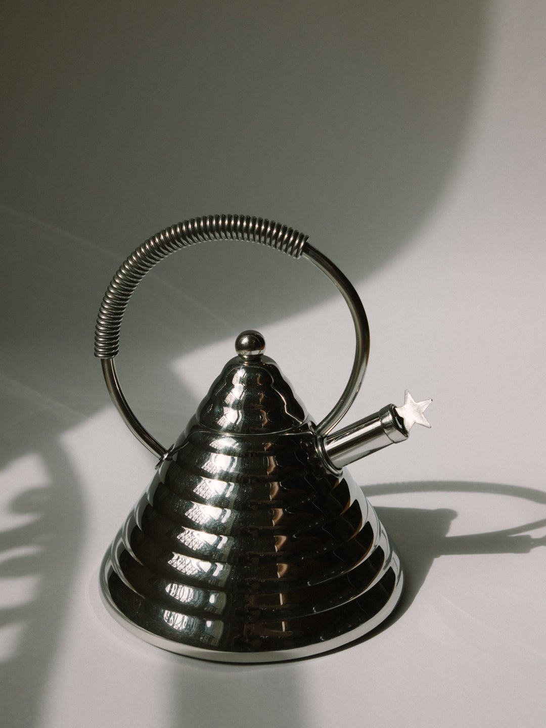 Stella Whistling Teapot by Marina Sgarbi — Italy, c. 1980s — side angle
