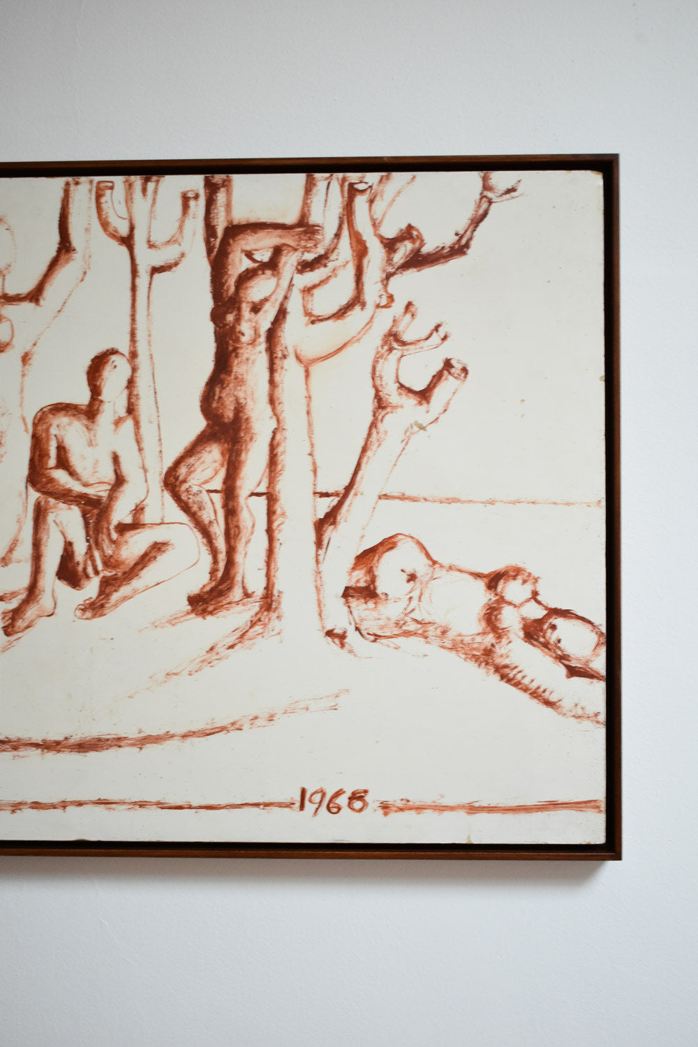 Lively Landscapes with Nude Figures, 1960s — side angle showing earthy tones and figures