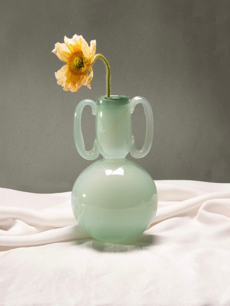 Glass Vase 01 by OOG OBJECTS | The Oblist — mint green color, modern design