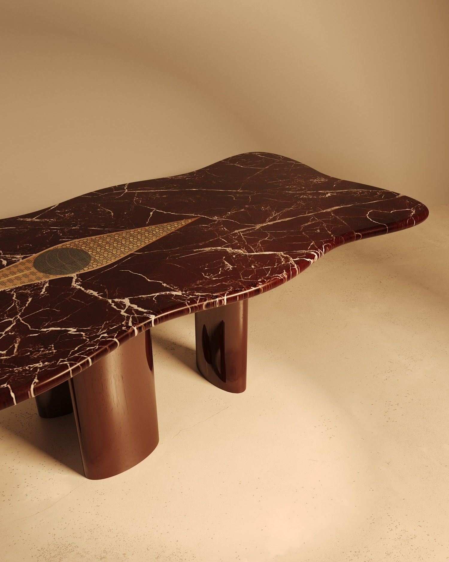 Nazar Dining Table in Marble and Stone