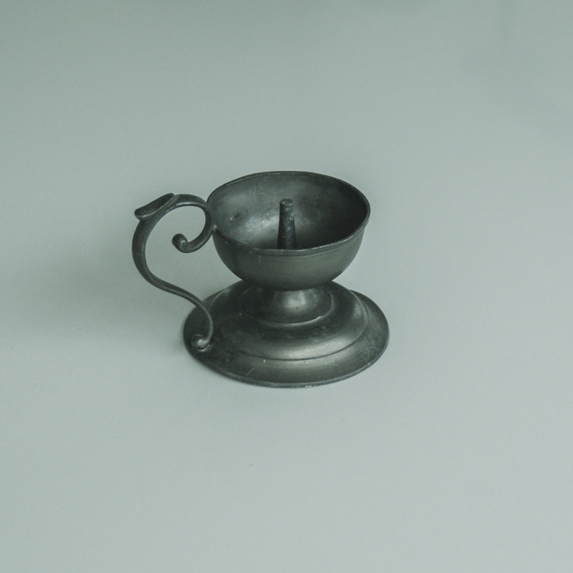 Pewter Candlestick — detail view