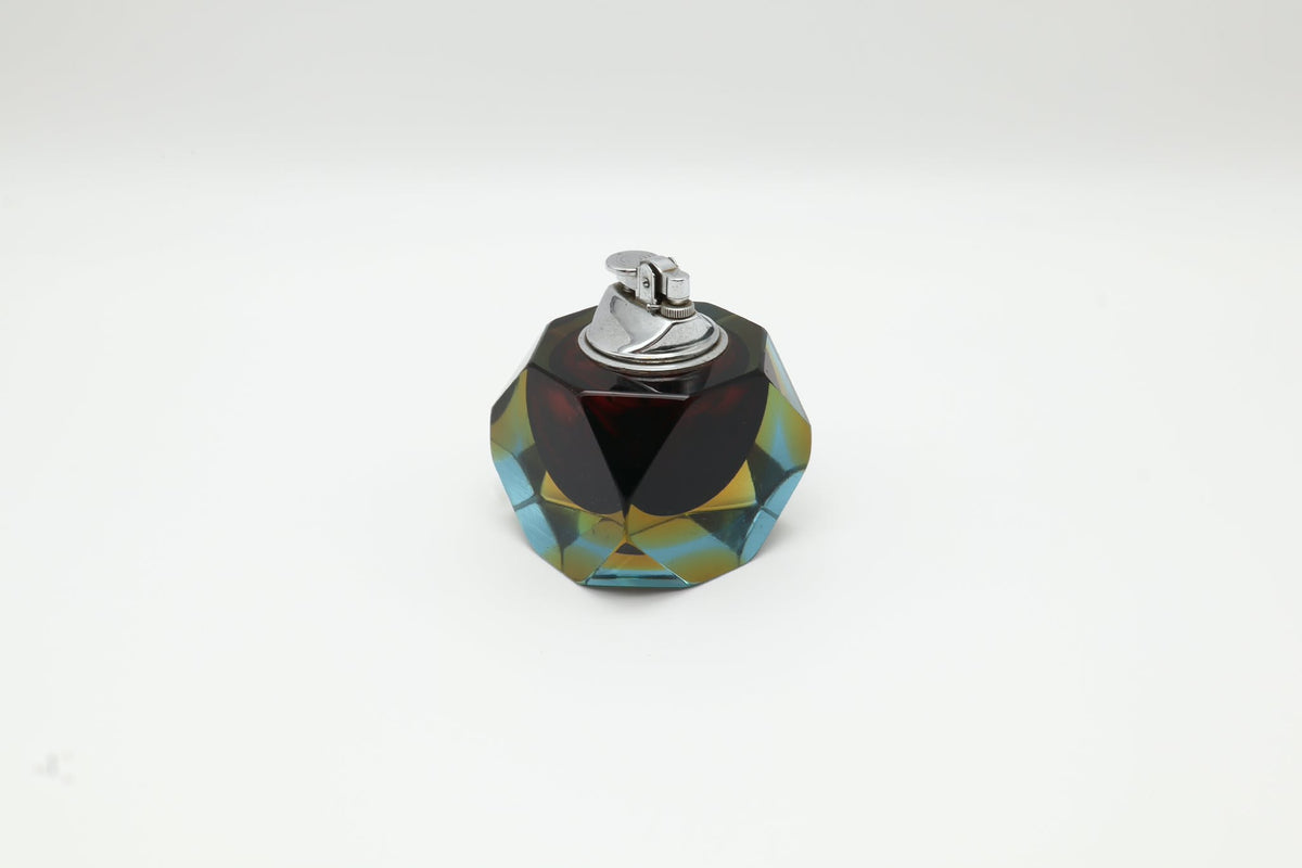 1960s Flavio Poli 'Sommerso' Glass Table Lighter for Seguso – Italy by Forma Finds | The Oblist