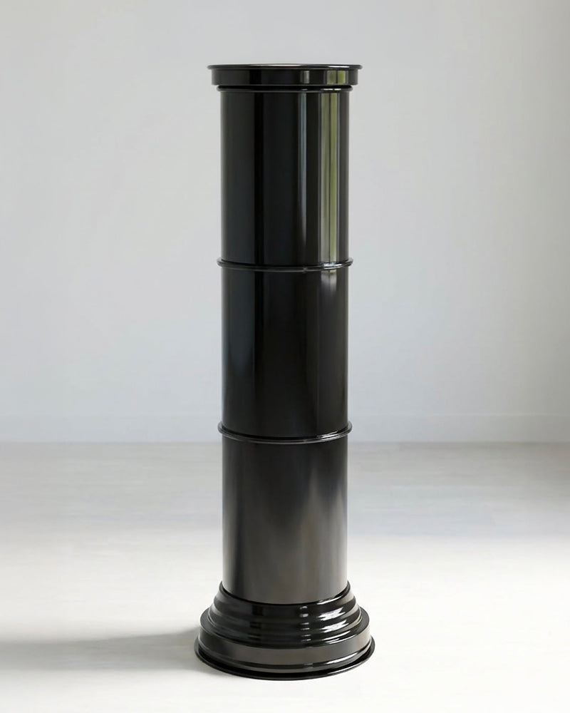 Black Metal Sculptures Column/Pedestal by CASPAL | The Oblist — modern black finish
