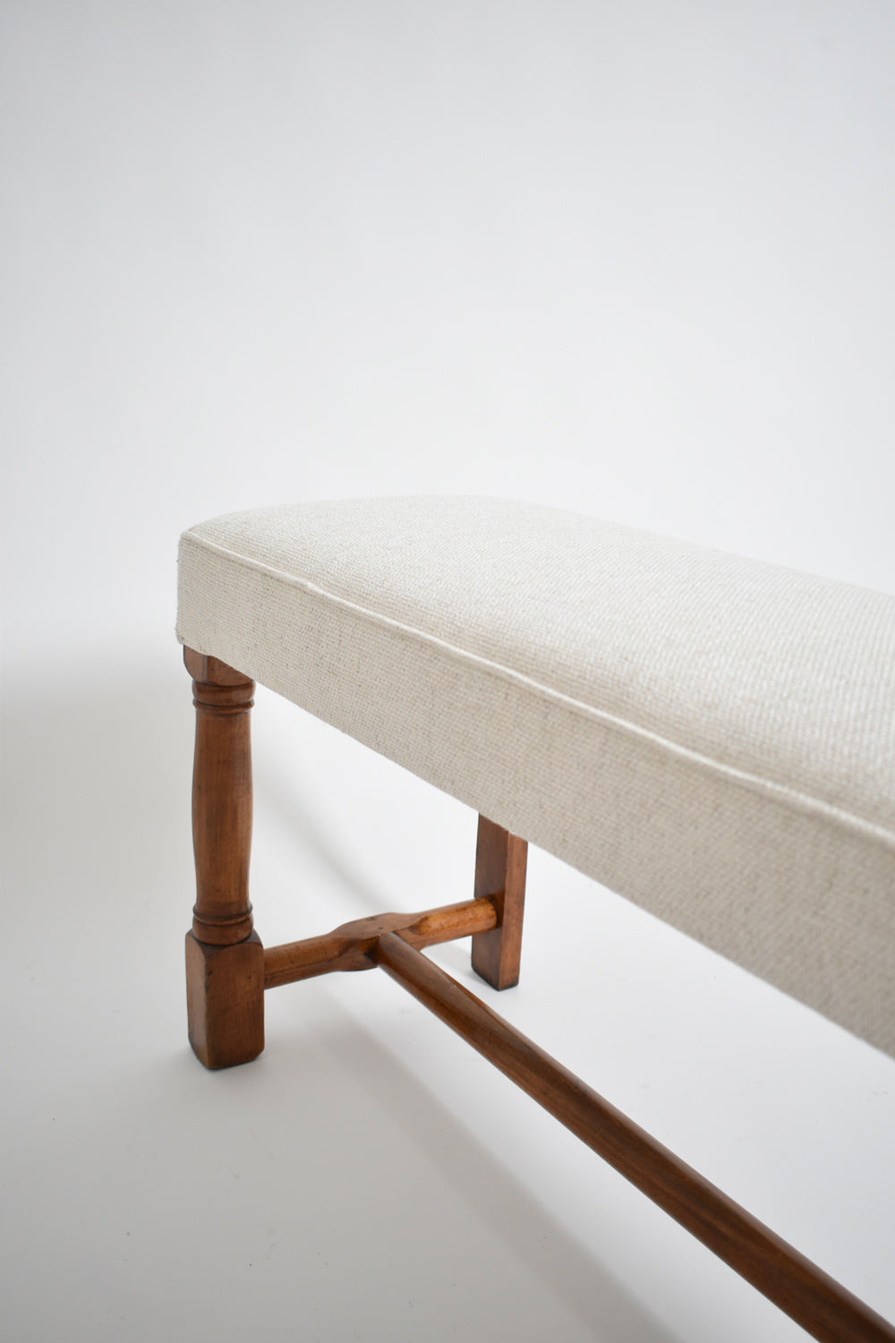Beechwood piano stool, 1910s — lifestyle setting