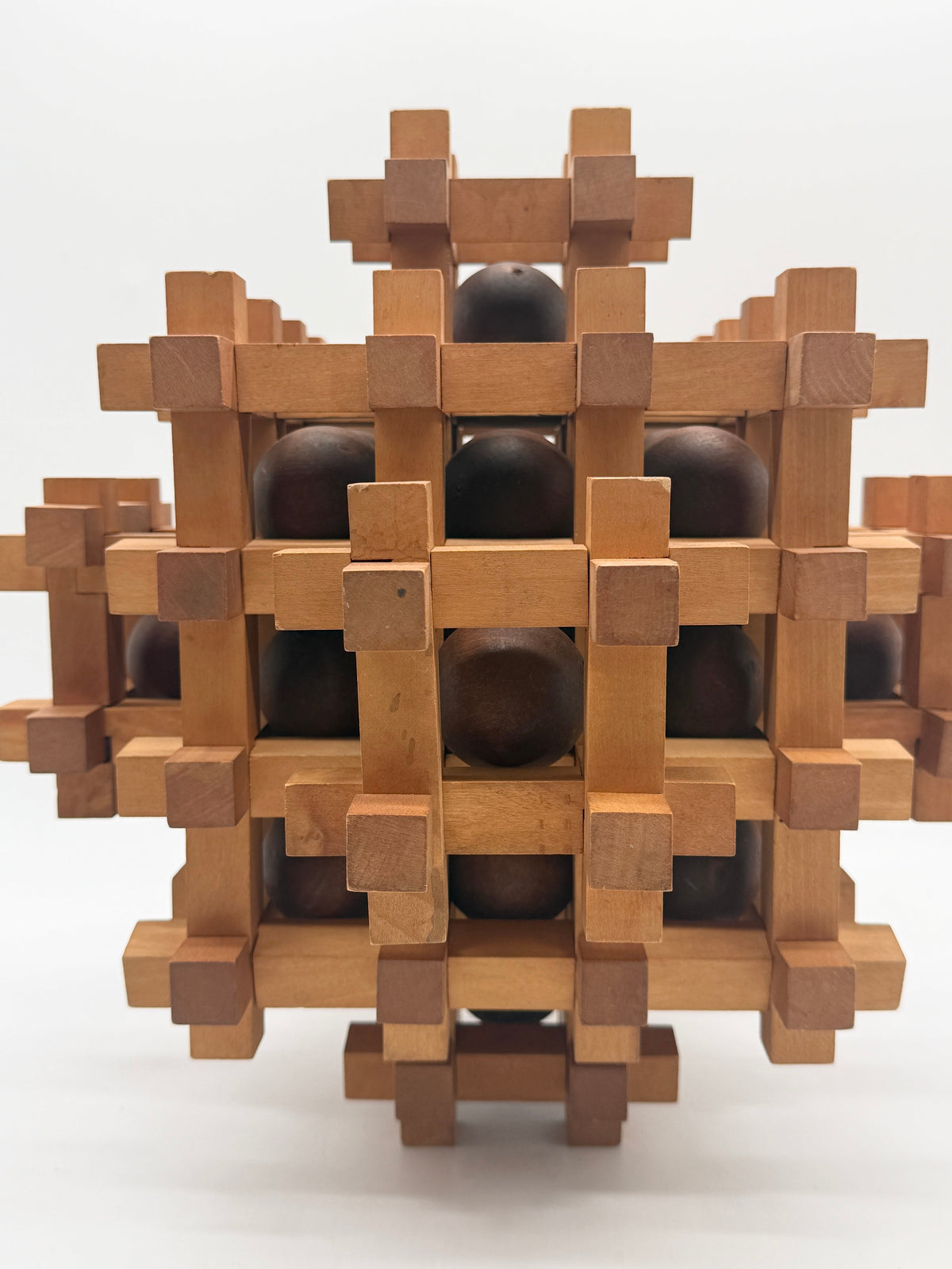 Wooden Puzzle Sculpture by Sori Yanagi, Japan, 1970s — alternate view