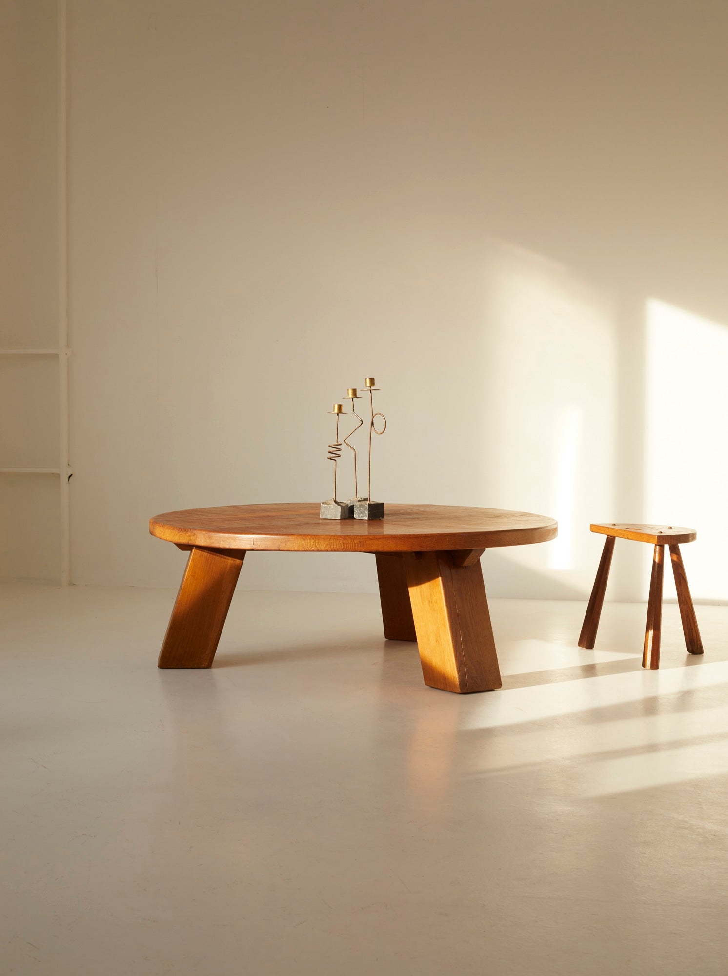 Important Brutalist Tripod Coffee Table, Netherlands c. 1960s by DIG IN JAPAN | The Oblist