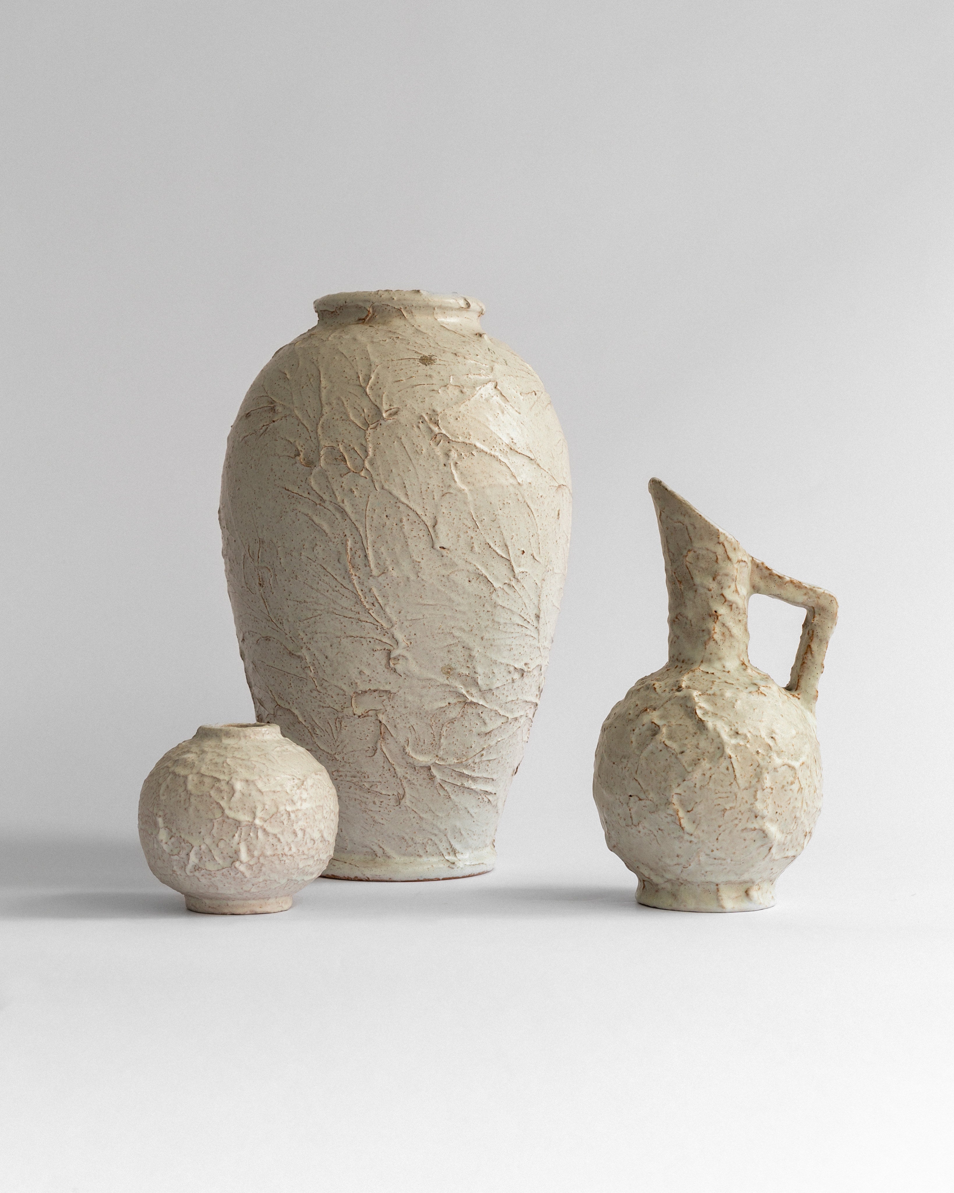 Sculptural Ceramic Pitcher by A&J Höganäs, Sweden, 1940s — detail view