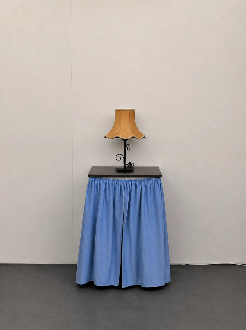 1970s French Vintage Spiral Wrought Iron Table Lamp — detail view