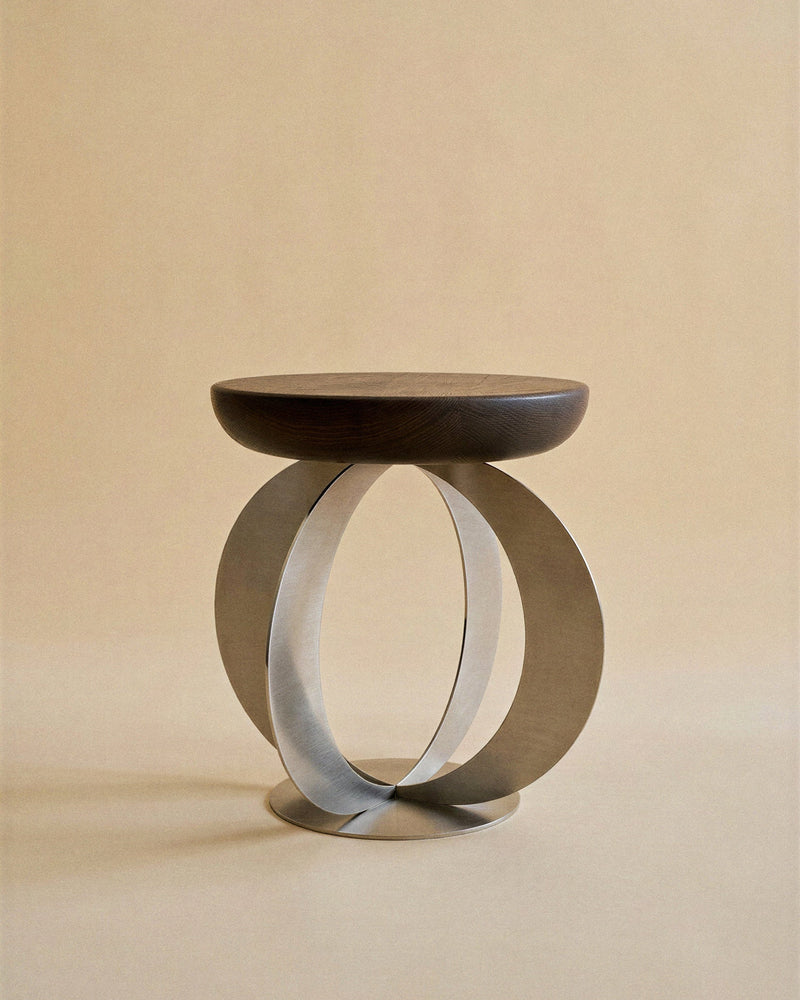 Minor Stainless Steel Side Table — lifestyle setting