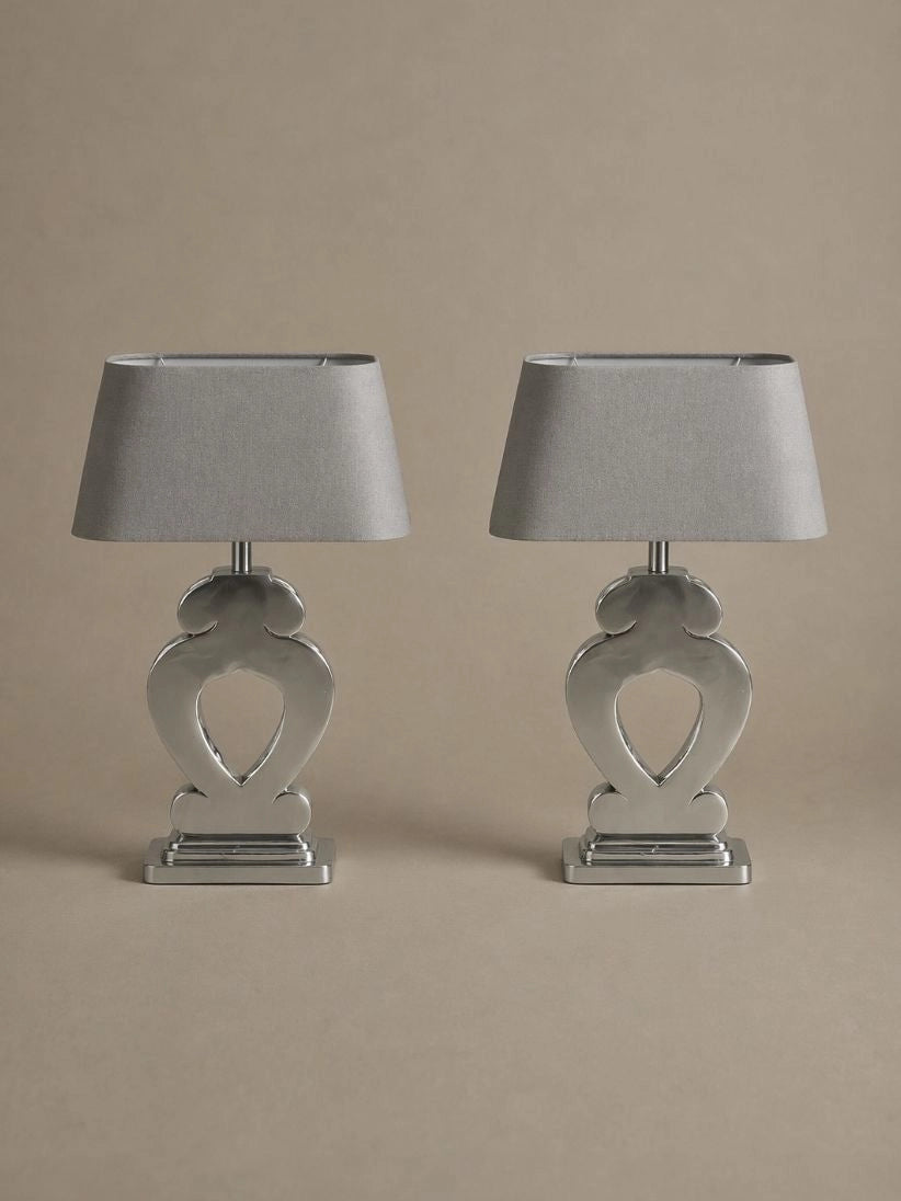 1980s Netherlands Table Lamp in Fabric and Heavy Cast Aluminum — close-up