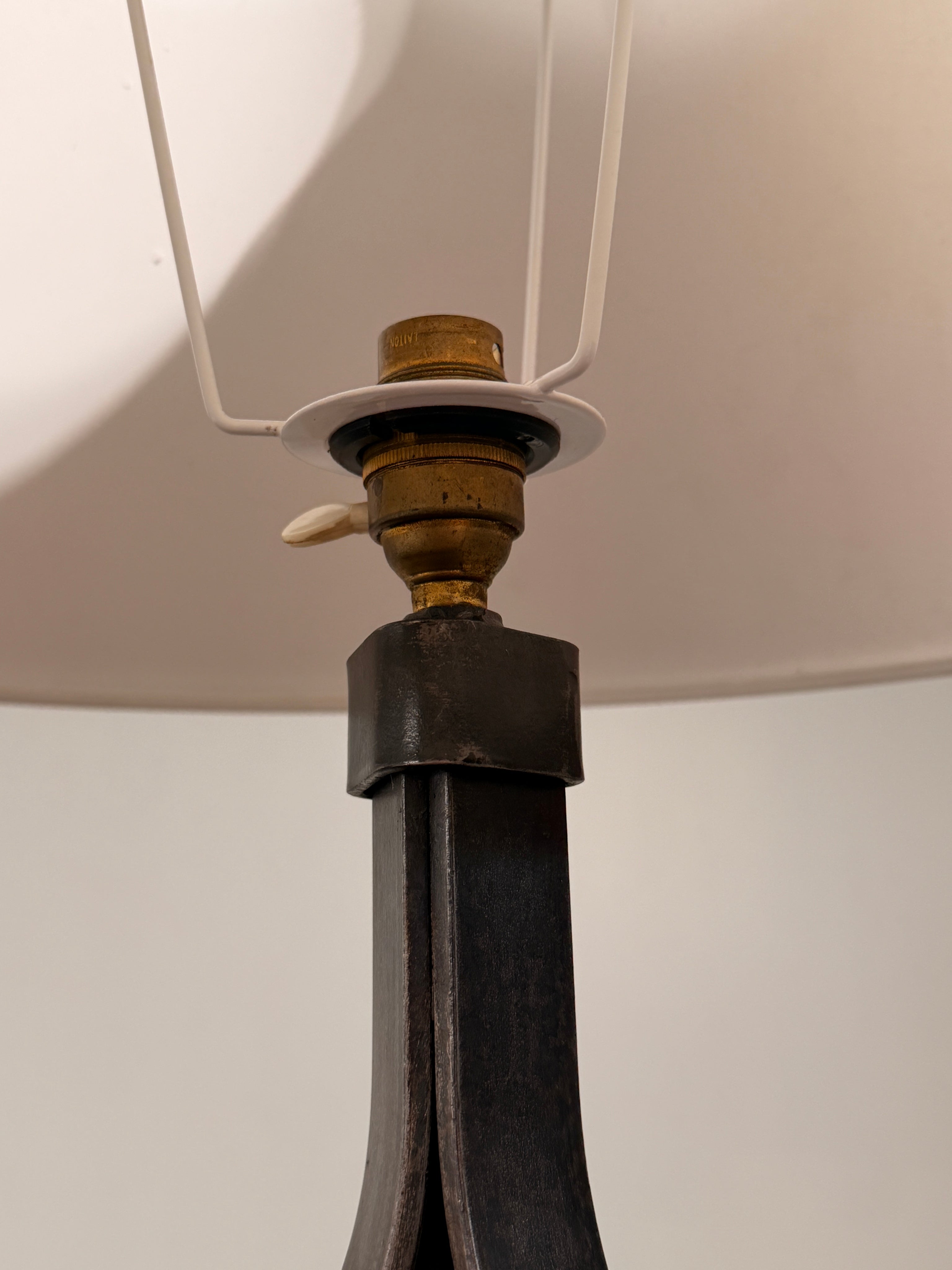 Wrought-iron lamp base, folk art, France, circa 1950 — in context