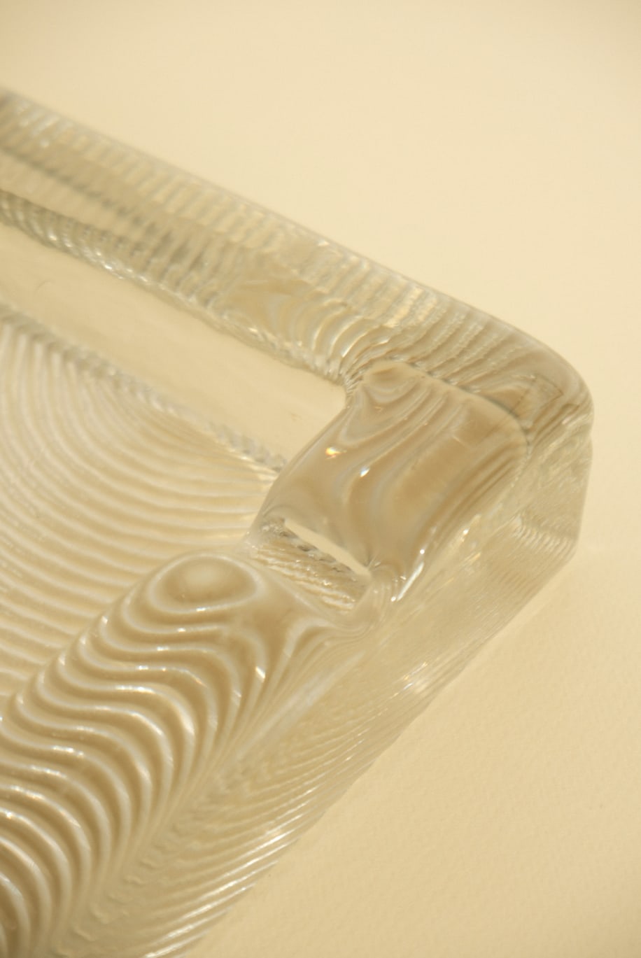 Vintage Ashtray in Glass — detail view