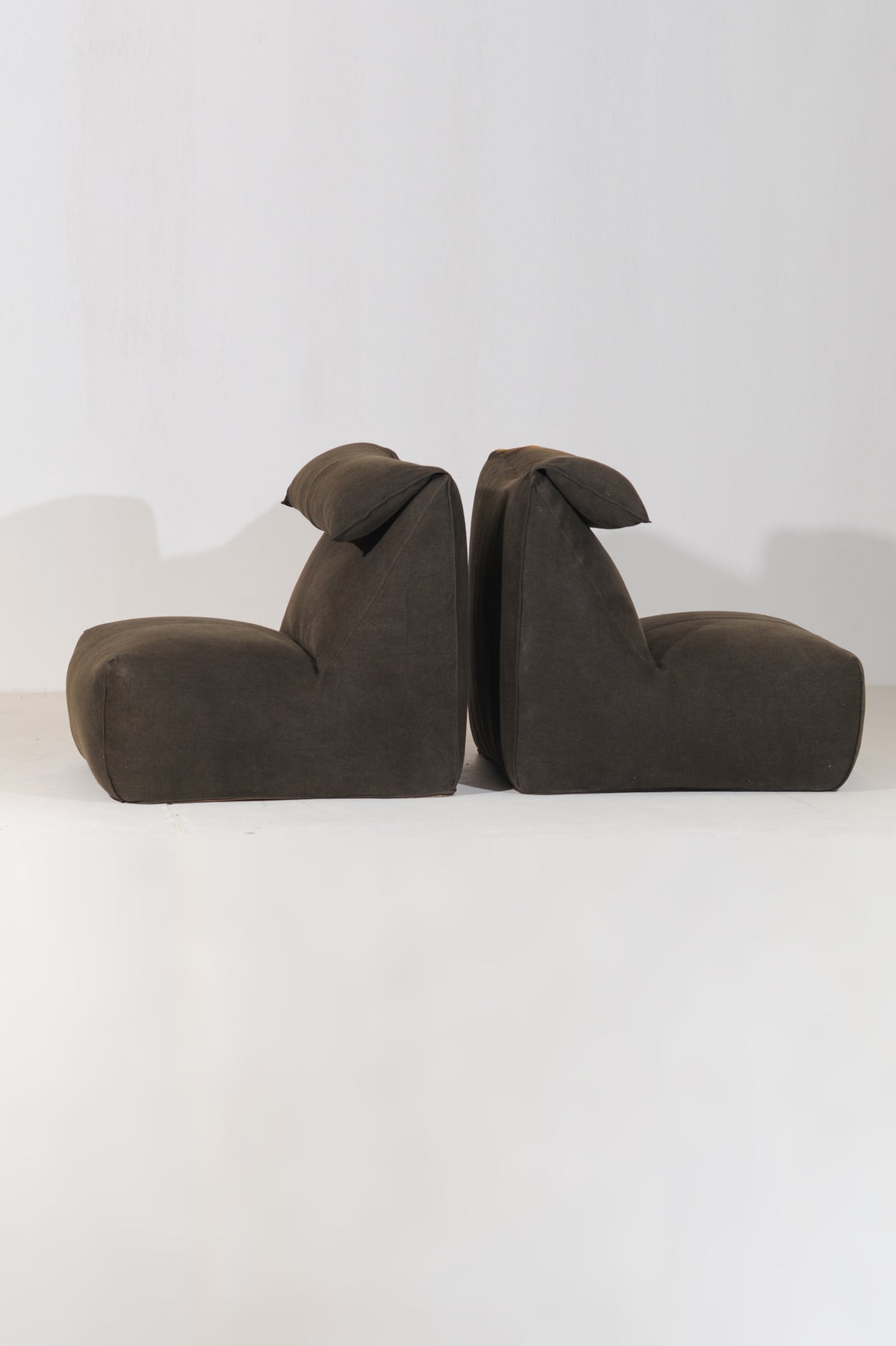 Rare Le Bambole Set of Lounge Chairs by Mario Bellini for B&B Italia, 1971 — in context