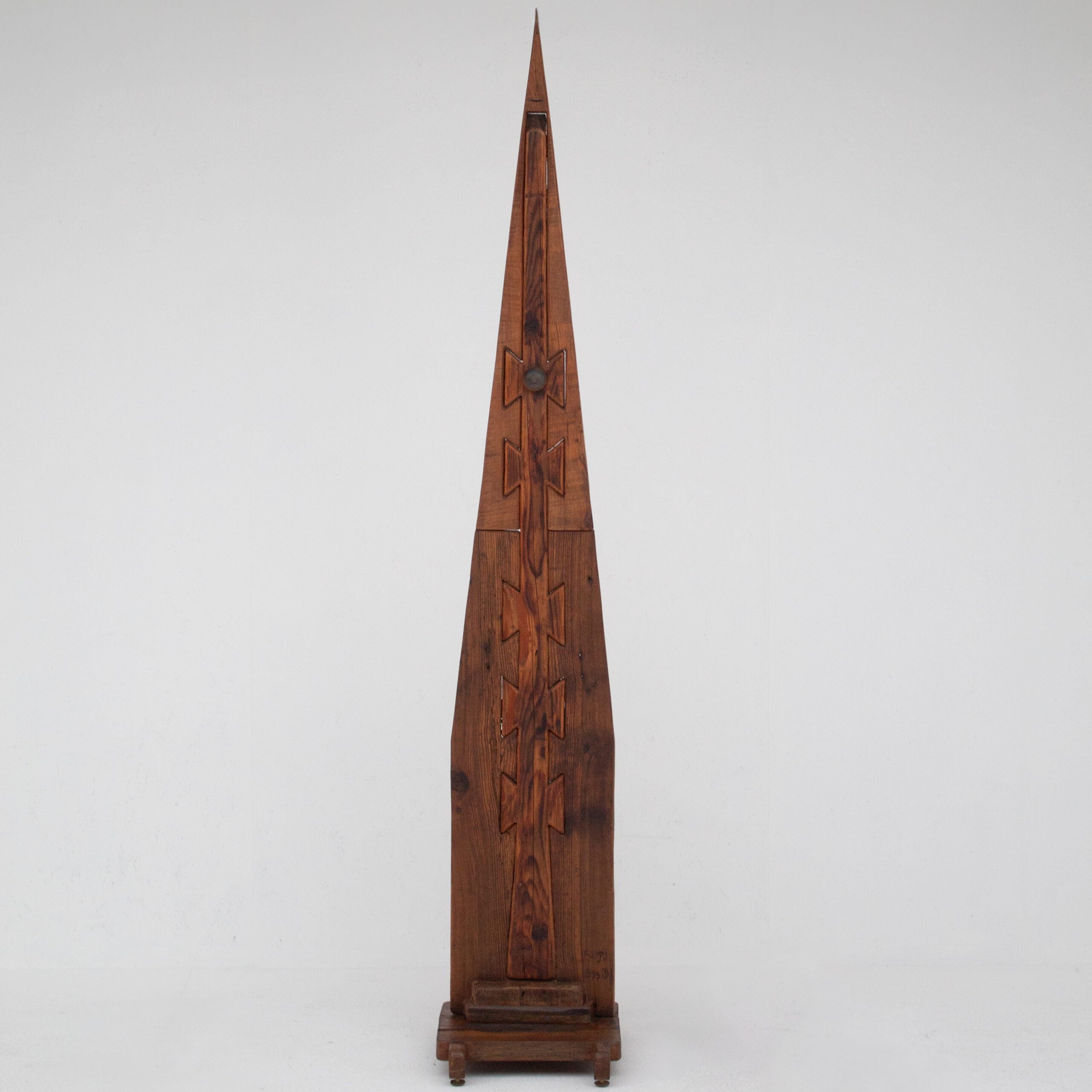 Geometric Wooden Sculpture by Luciano Bertolotto, Italy 1995 — detail view