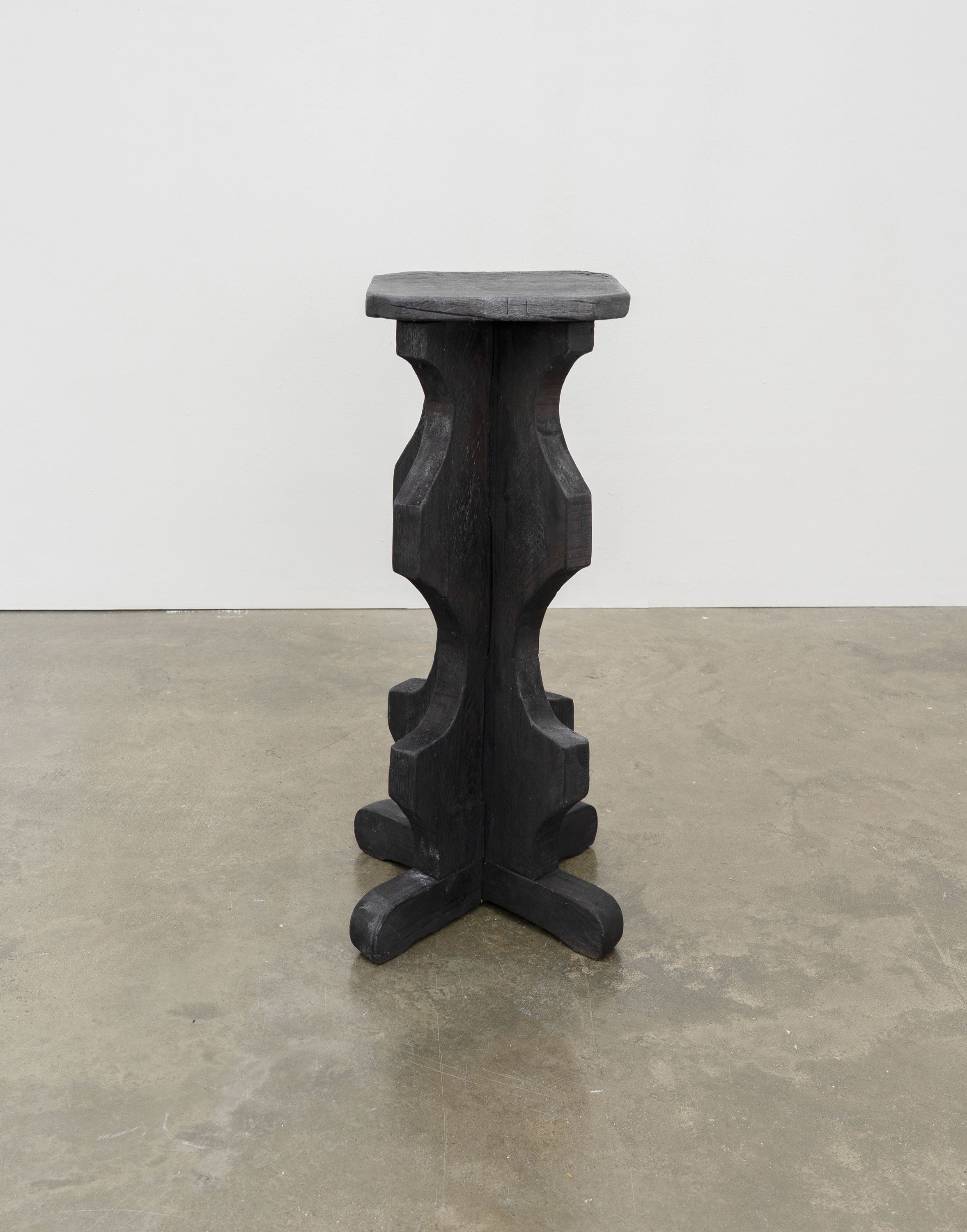 Sculptural Brutalist Bar Stools by Tom Bogle | The Oblist — handcrafted black wood design