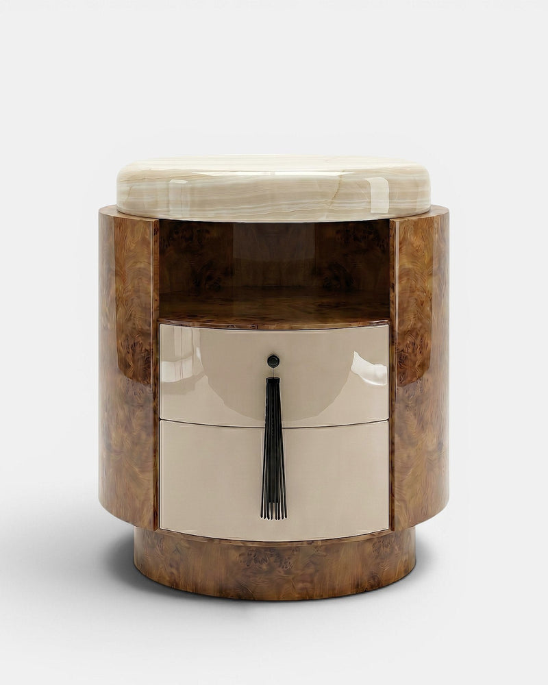  Pompon Burl Wood Honey Off-White And Ivory Onyx by Marbera | The Oblist