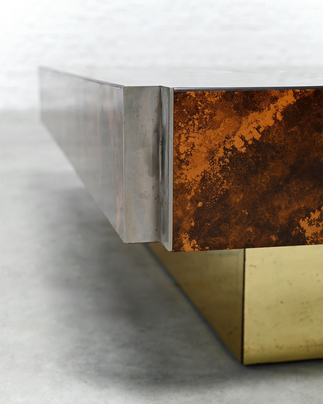 Copper Oxide Coffee Table by Guy LeFevre for Roche Bobois, 1970's