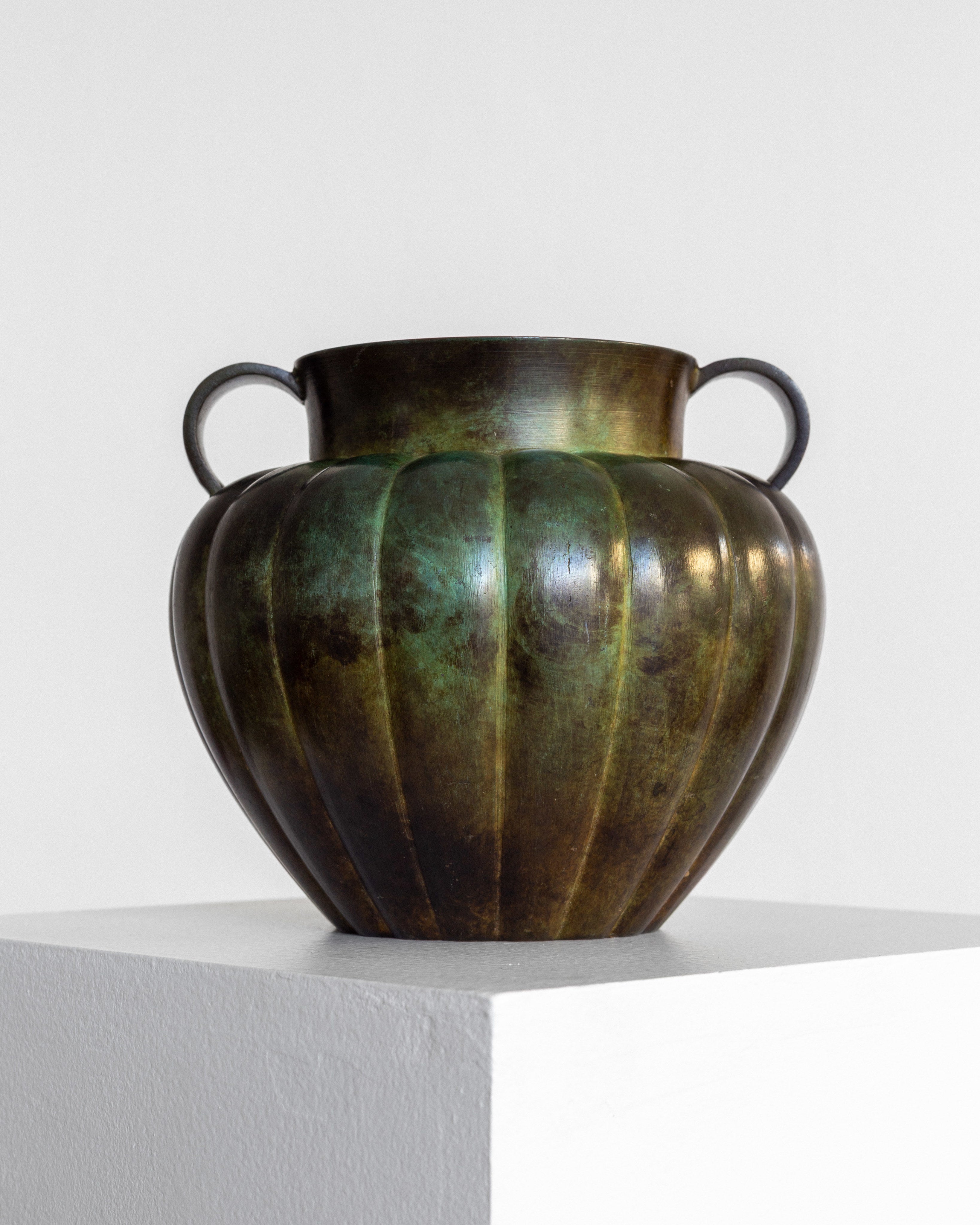Swedish Art Deco Bronze Vase by GAB, 1930s