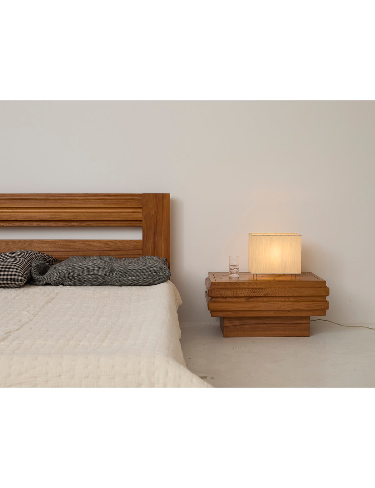 Regain Normandie one-drawer side table in solid elm — view 10