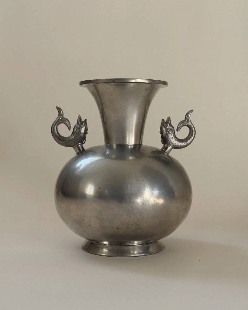 Pewter Vase by Ernst Svedbom, 1955 by Galerie Storm | The Oblist — handcrafted pewter with decorative handles