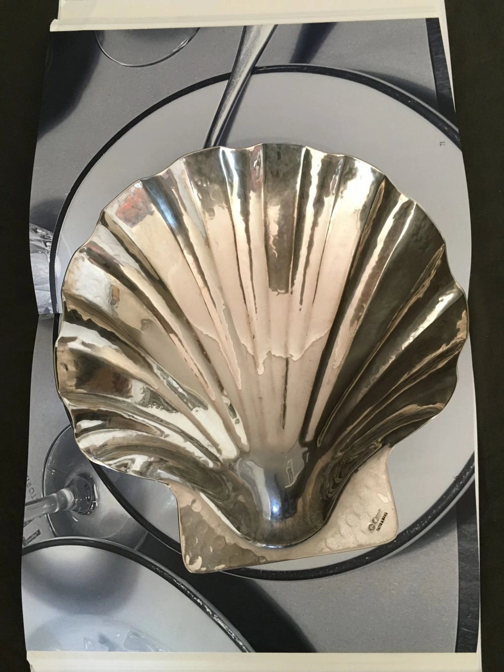 Cassetti Firenze Silver-Plated Shell Centerpiece — lifestyle setting