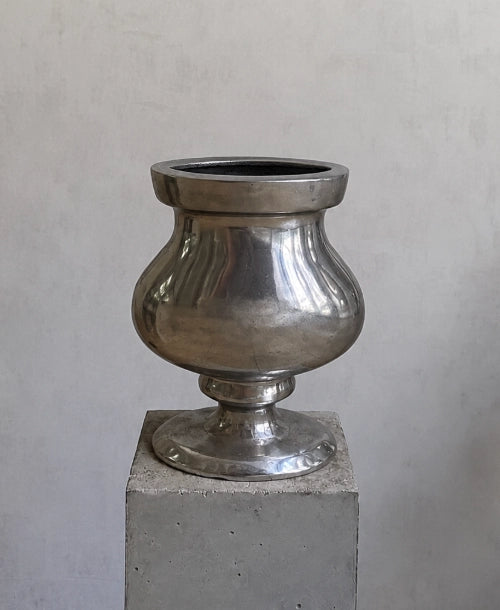 1990s Dutch Vintage Heavy Cast Aluminum Vase by Blisse | The Oblist