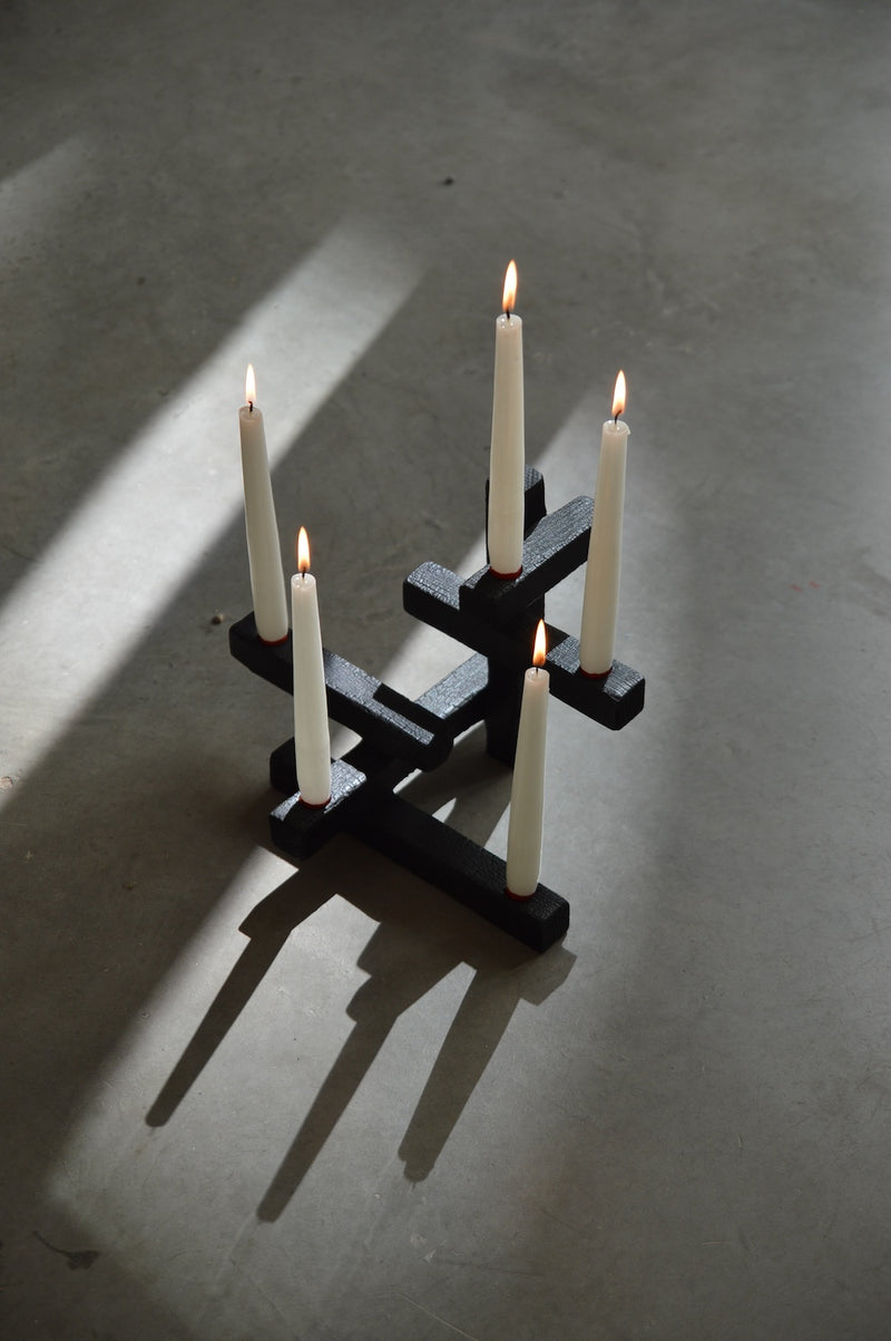 TETRIS 5 by STUDIO VON SCHOENEBECK | The Oblist — handcrafted black candle holder
