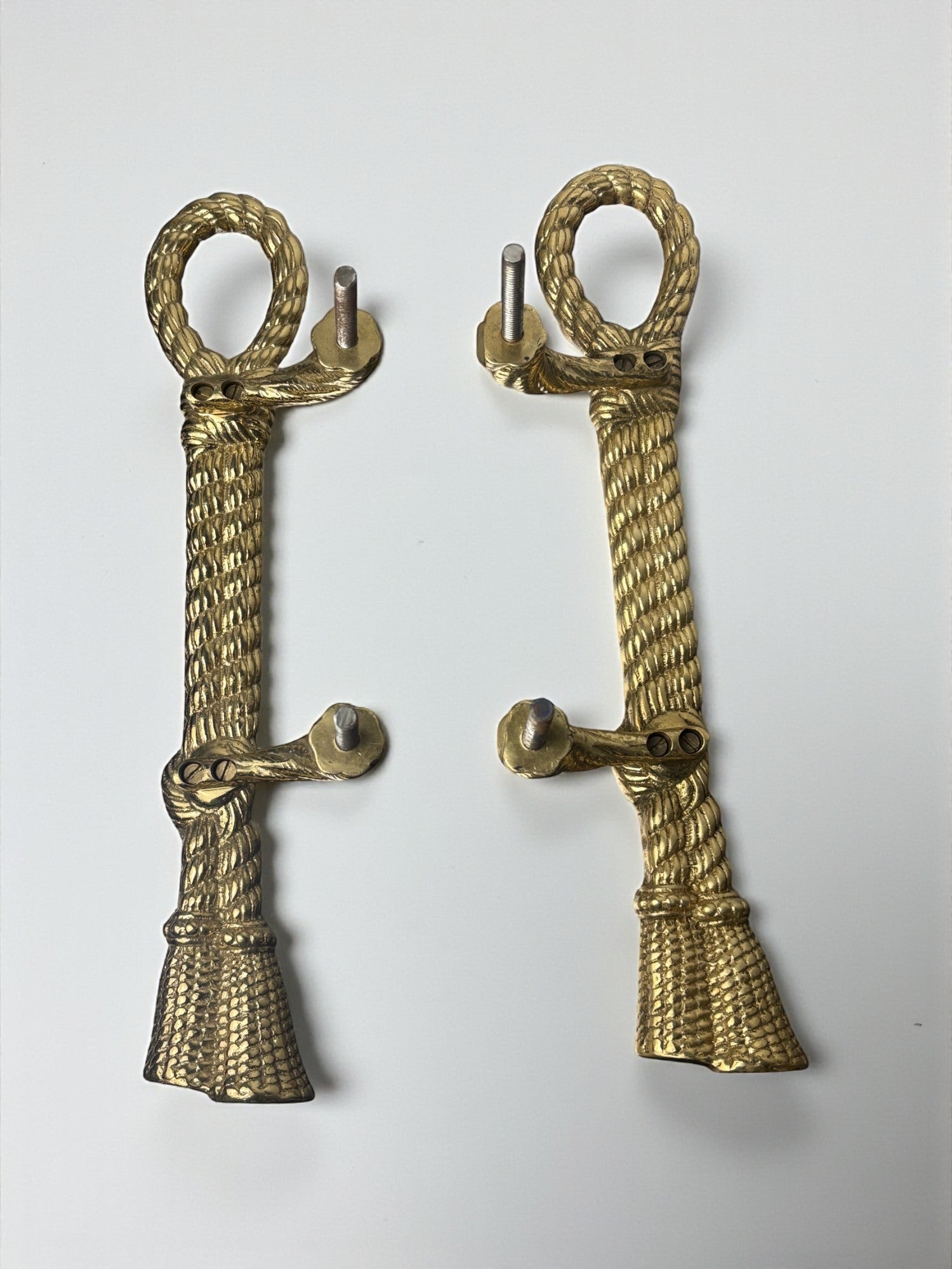 Valenti Bronze Rope Knot Door Handles, Spain, 1980s — lifestyle setting