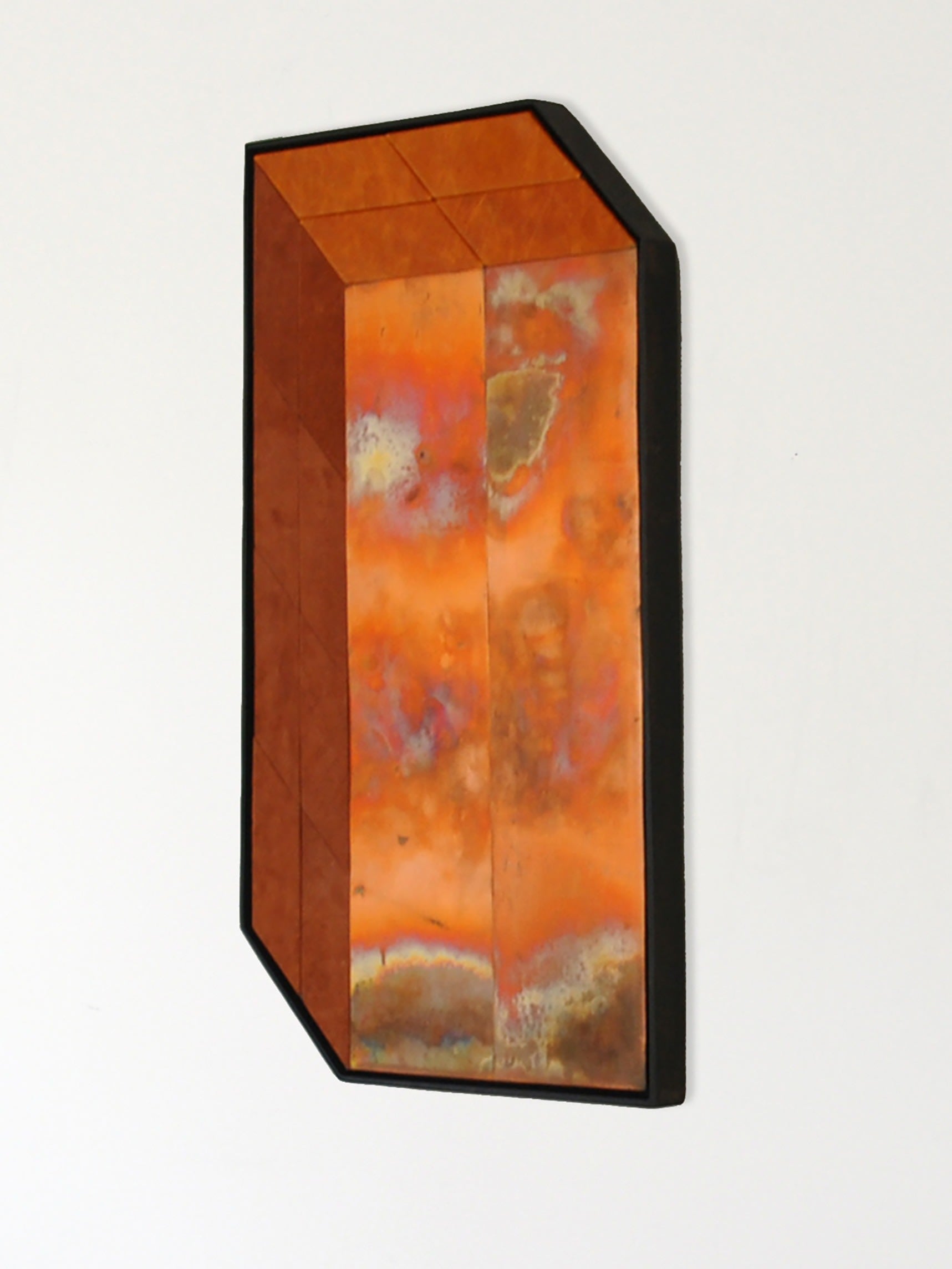 'Summer Piece' - Wall Sculpture in Copper and Leather — lifestyle setting