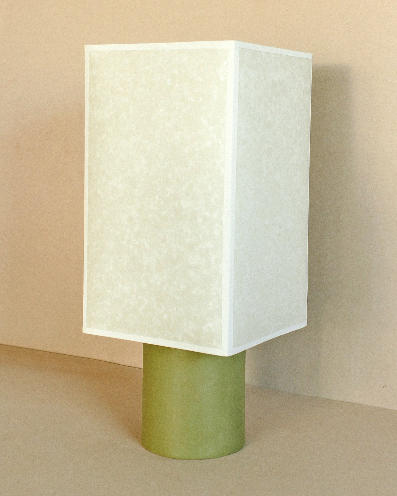 Pandora Lamp (Wasabi) — side angle showing green ceramic base