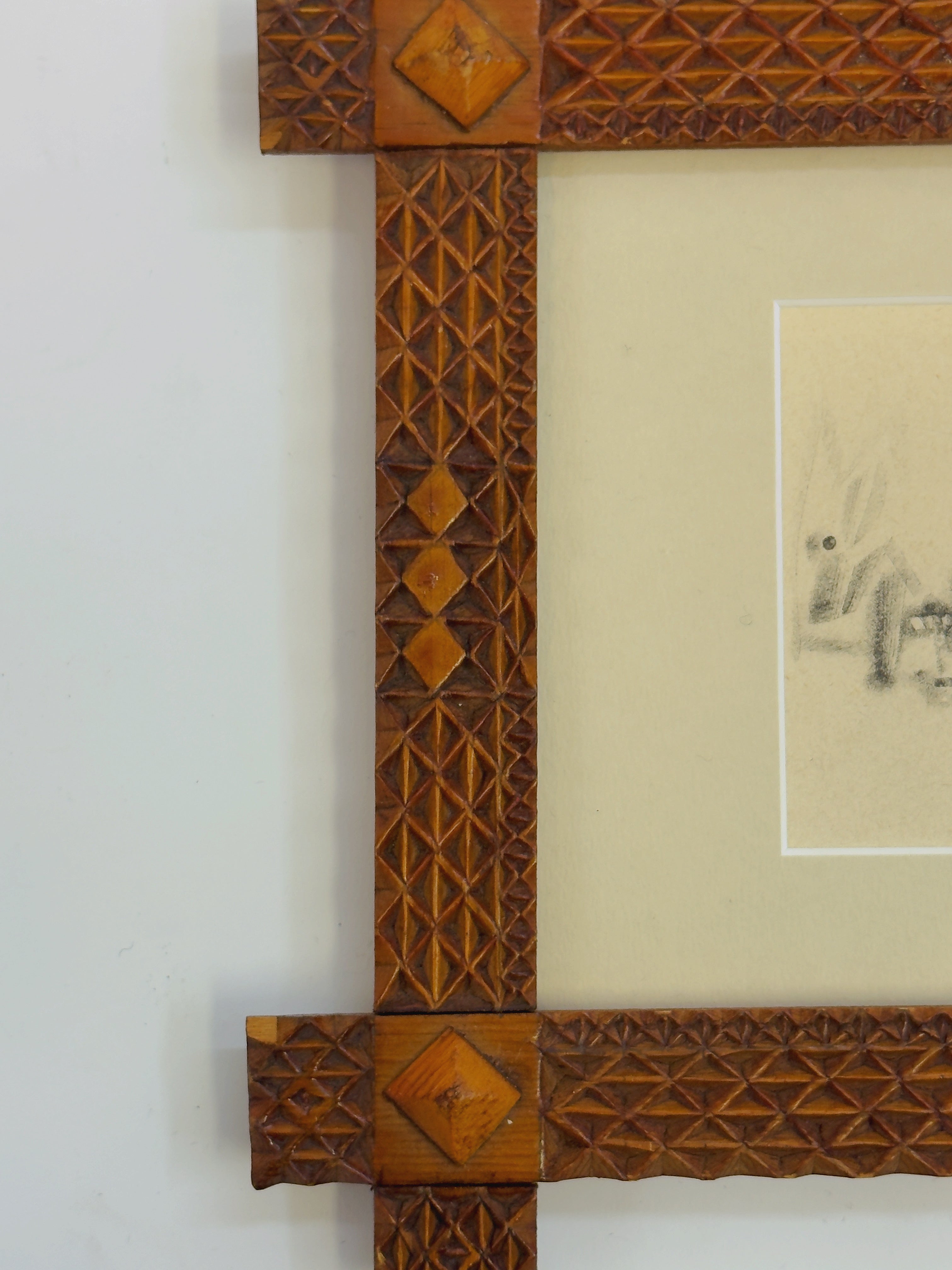 Modernist Graphite Drawing, c.1970 — close-up