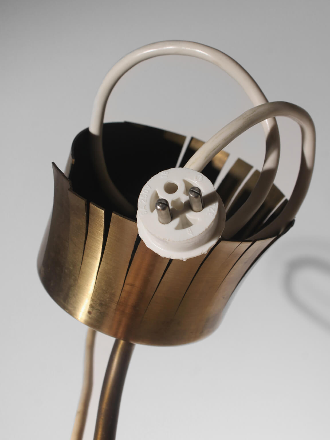 Wiktor Berndt Mid-Century Crystal And Brass Ceiling Light, For Flygsfors, Sweden — alternate view